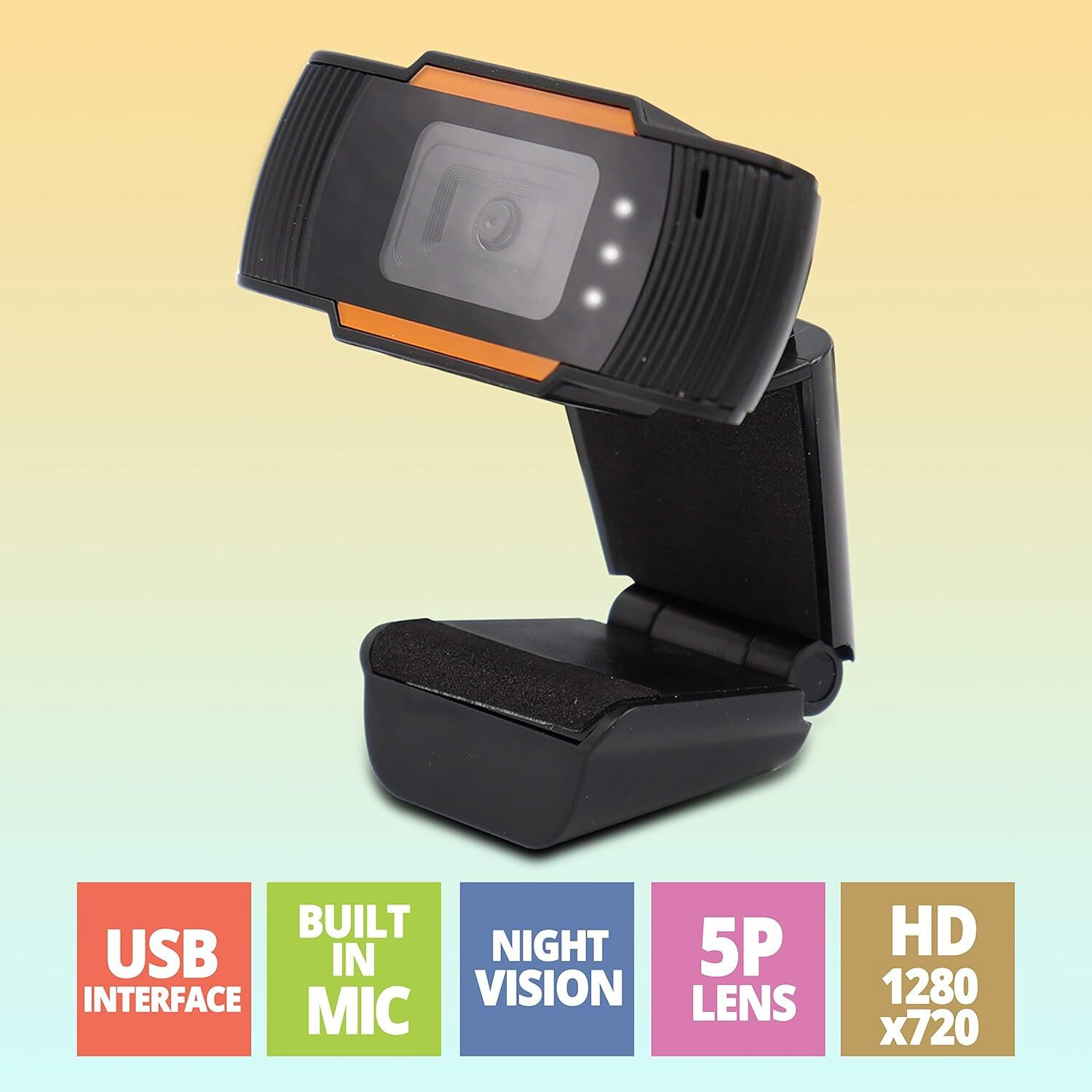 Image of ZEBRONICS ZEB-CRISP PRO Full HD Webcam 1080p, with Microphone, Night vision, USB Connectivity