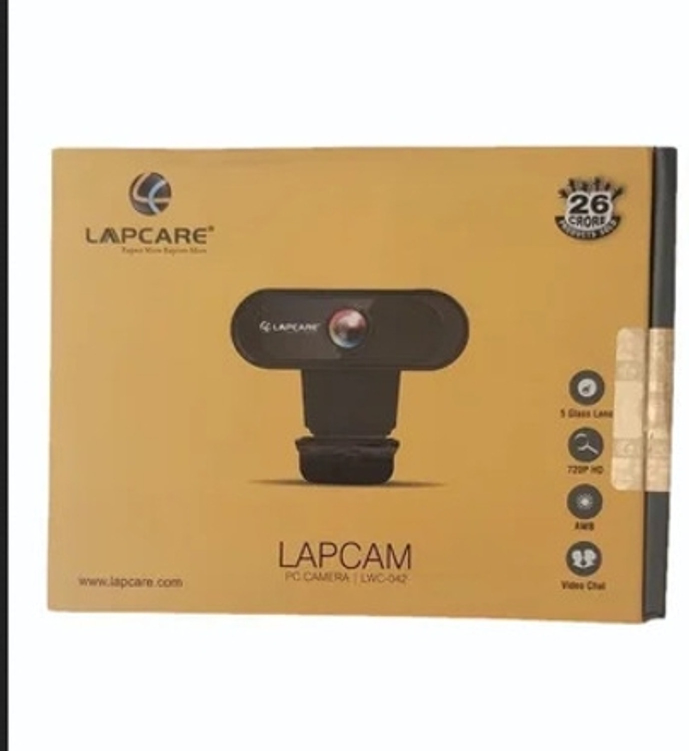 Image of LAPCARE LWC-012 WEBCAM HD 720M P, HD Webcam 720p, with Microphone, USB Connectivity