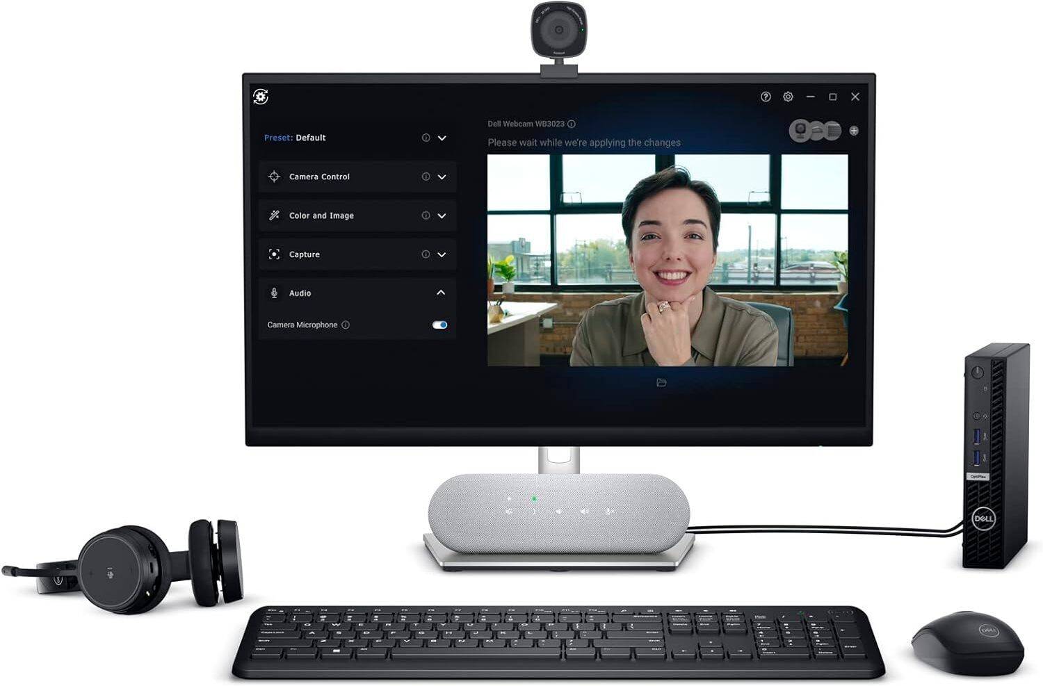 DELL WB3023 2K QHD/FHD/HD Resolution 4K Webcam 2160p, with