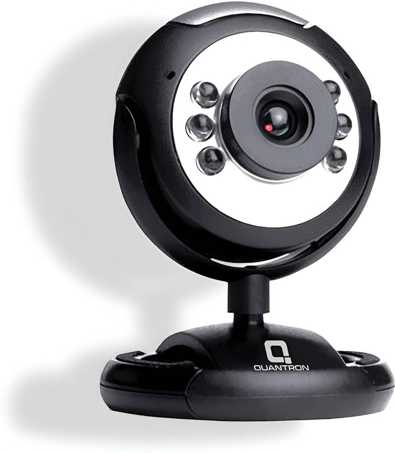 Quantron QPC-1010,6 LED Night Vision Webcam Plug & Play Camera VGA Webcam 480p, with Microphone, Night vision, USB Connectivity