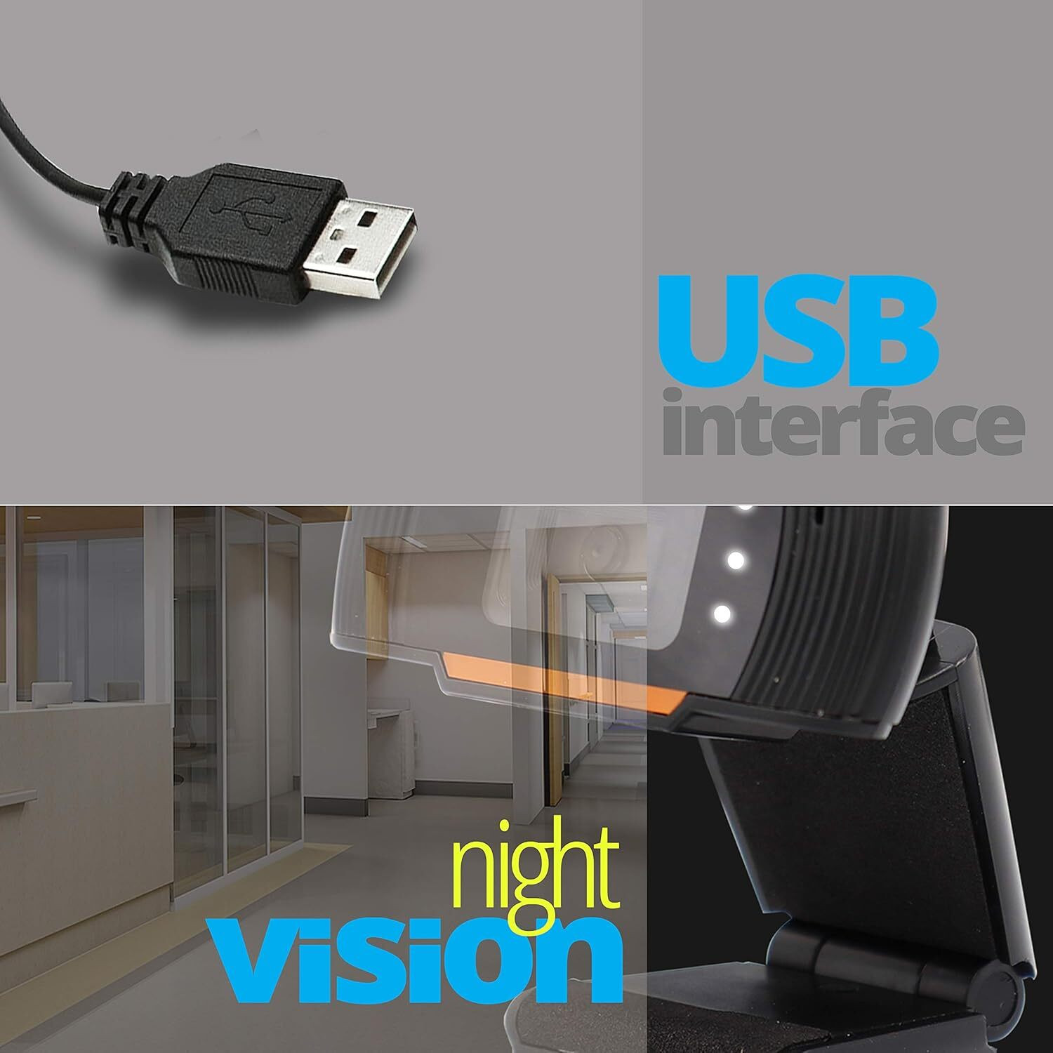 Image of ZEBRONICS ZEB-CRISP PRO Full HD Webcam 1080p, with Microphone, Night vision, USB Connectivity