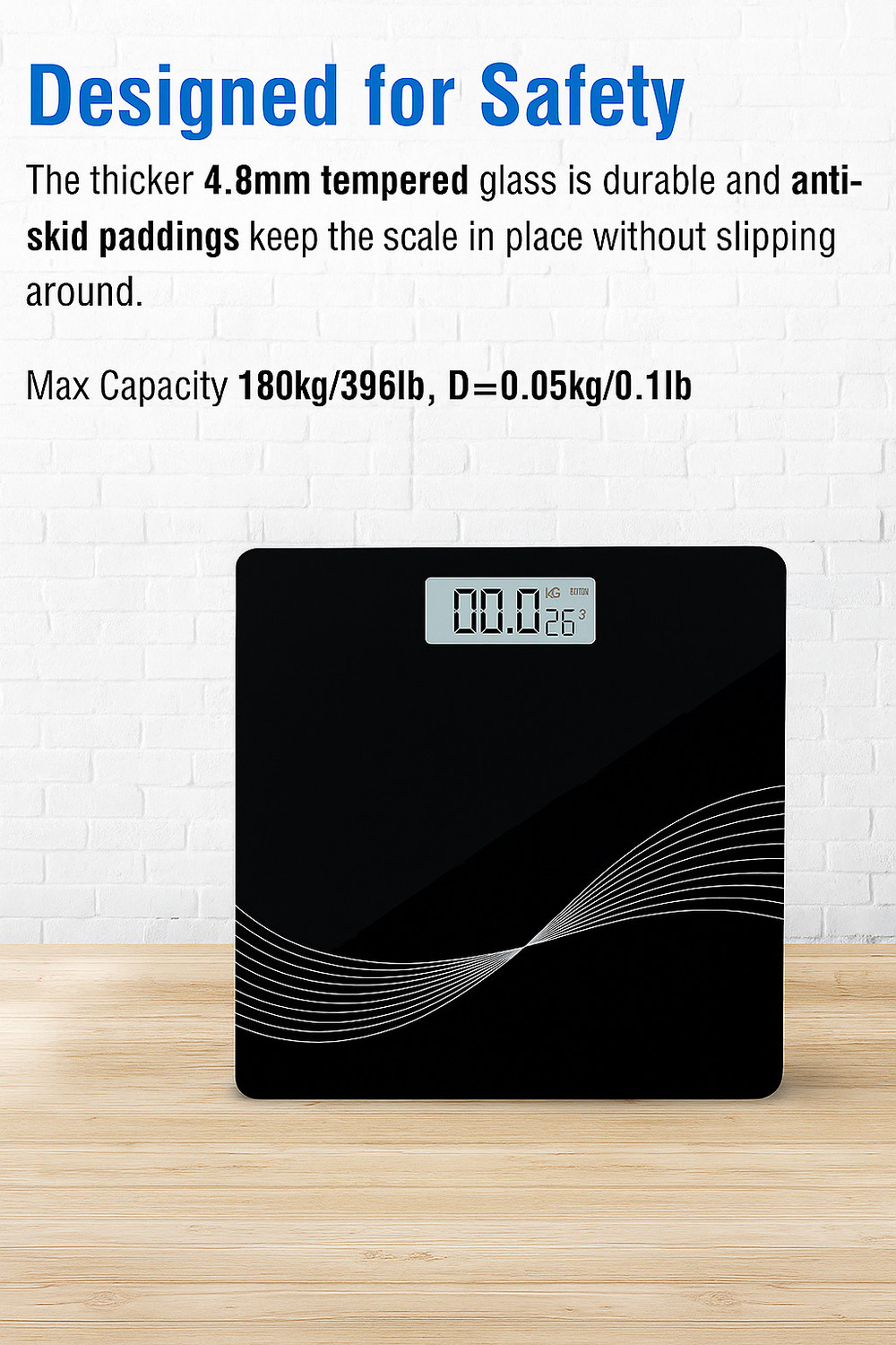 Image of RiDiGo Digital Weight Machine for Body Weight,LCD Display weight scale 180 Kg capacity Weighing Scale
