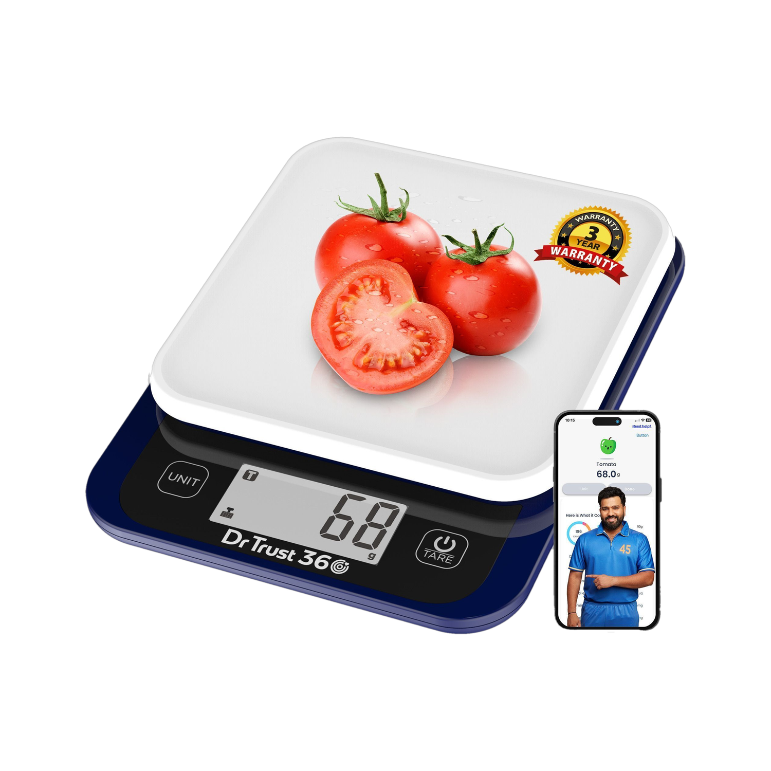 Dr Trust USA Smart Digital Food Weight Machine 530 for Cooking, Weight Loss(5kg), Kitchen Weighing Scale
