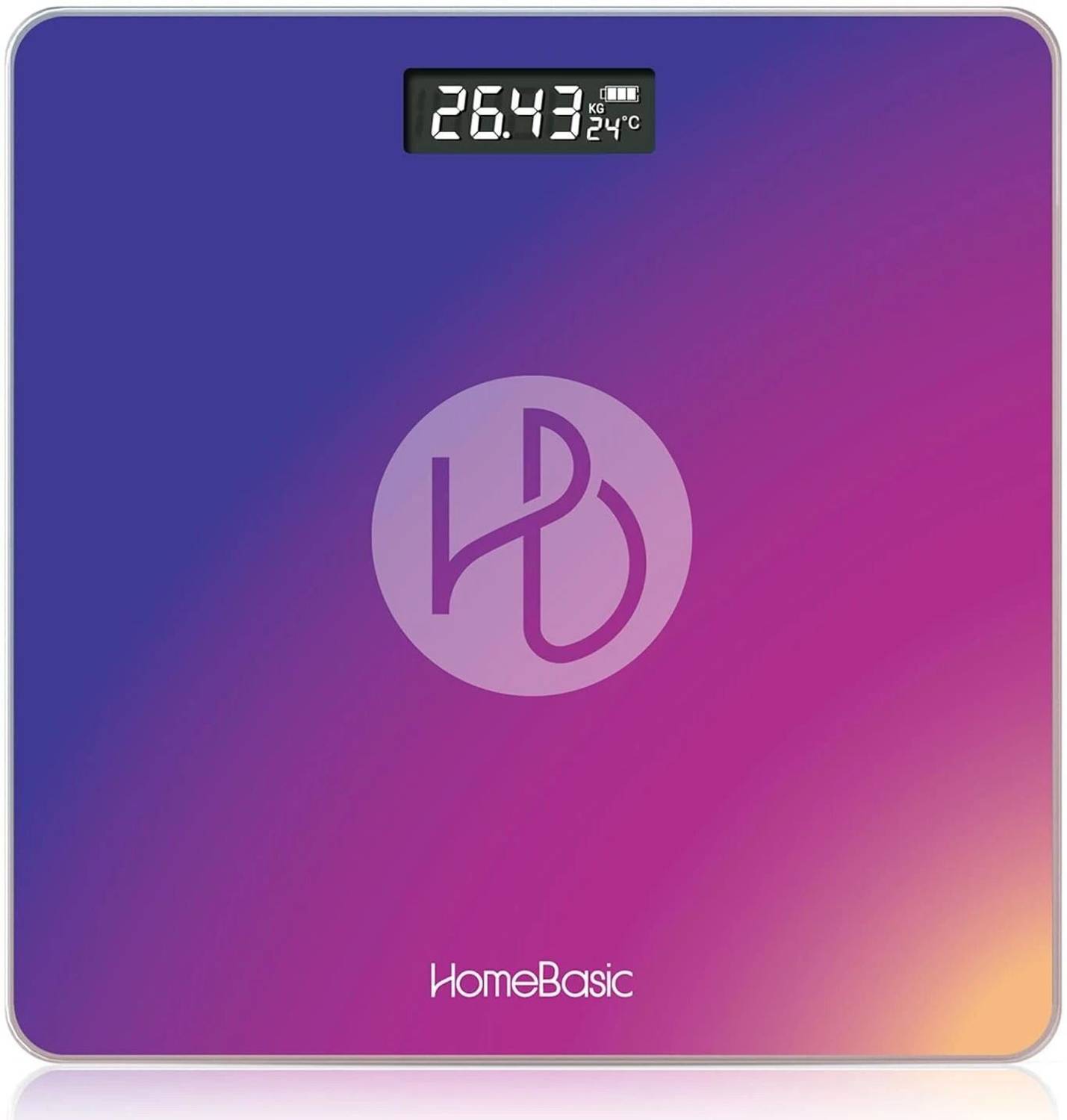 HOMEBASIC Digital Body Weight Machine with LCD Display & 180kg Capacity, Auto On/Off Weighing Scale