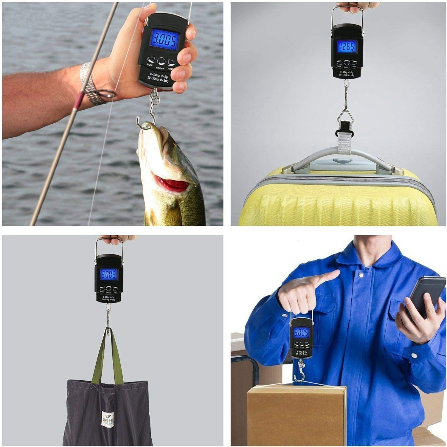 Image of TodayAndCo 50 kg Hook Type Digital Led Screen Portable Luggage Weighing Scale Pack Of 1 Pc Weighing Scale