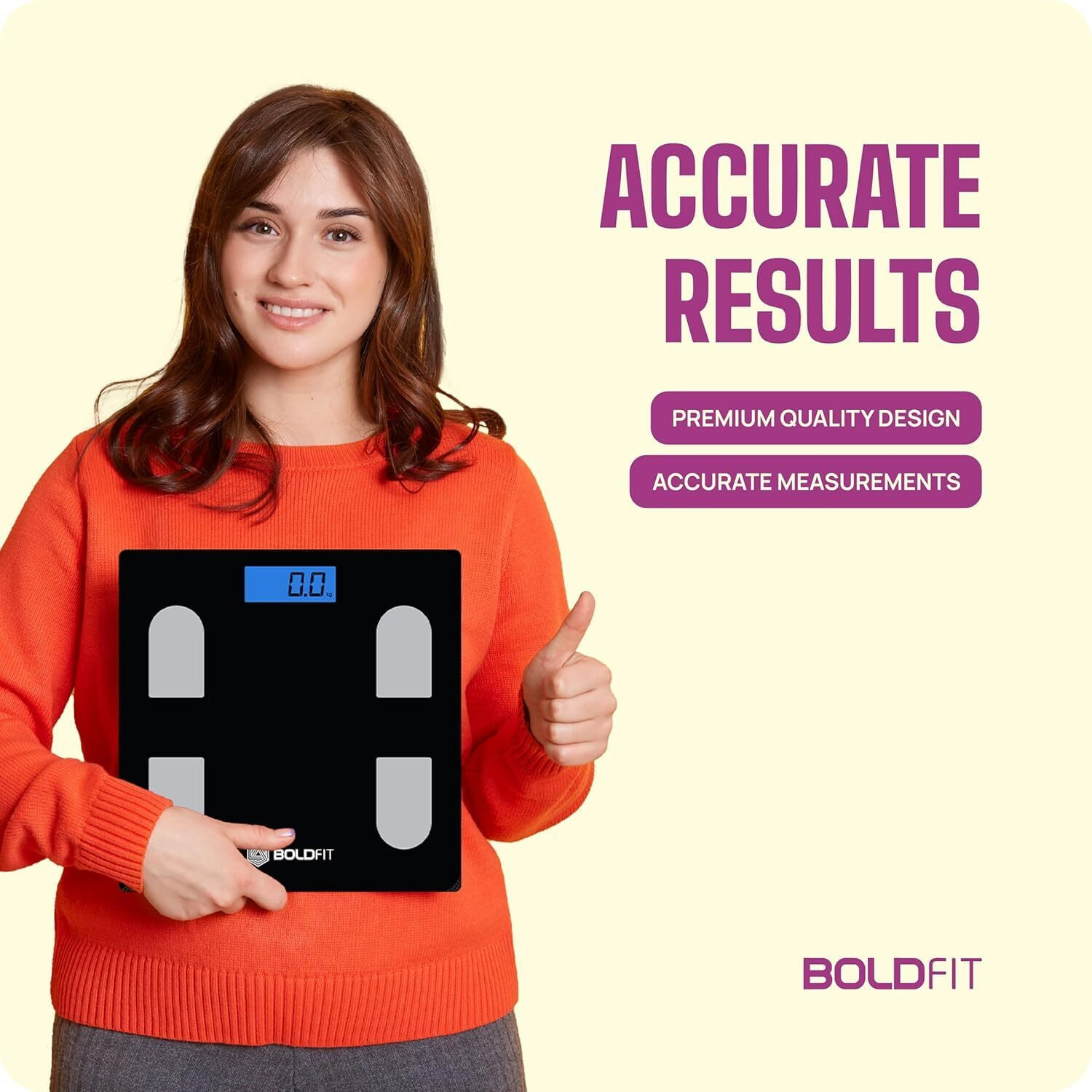 Image of JSJ By Boldfit Digital Weight Machine for Home - 180kg Capacity with LCD Display Weighing Scale