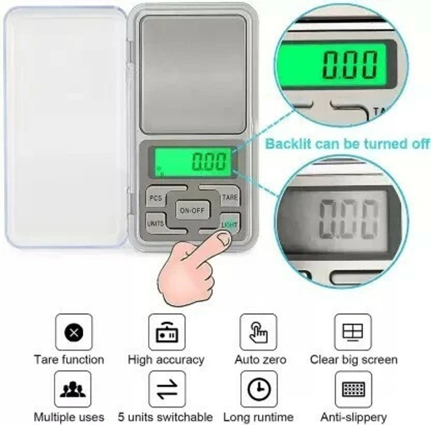 Image of SONALEX Digital Pocket Scale 0.01G To 200G Jewellery, Gold, Silver, Platinum scale Weighing Scale