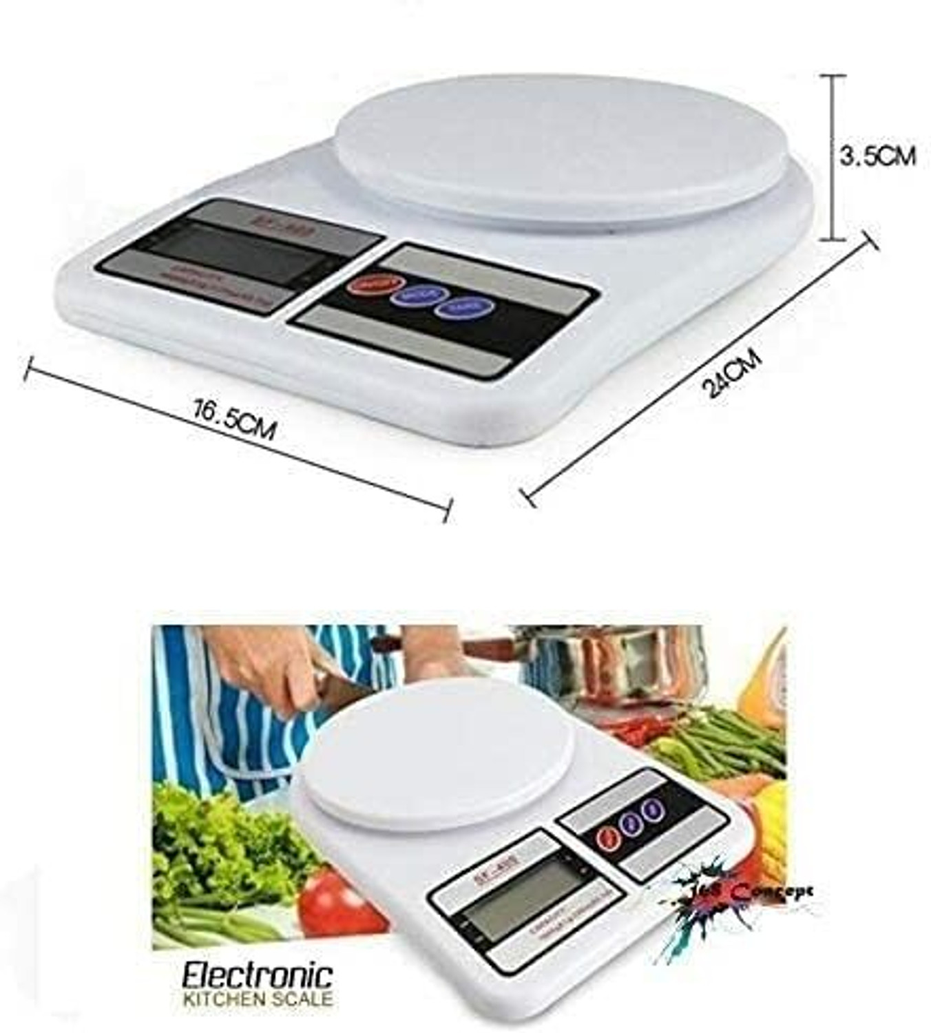 Image of Nizafic SF-400 Digital Kitchen Weighing Scale |LCD Display for Healthy Diet Balance Scale