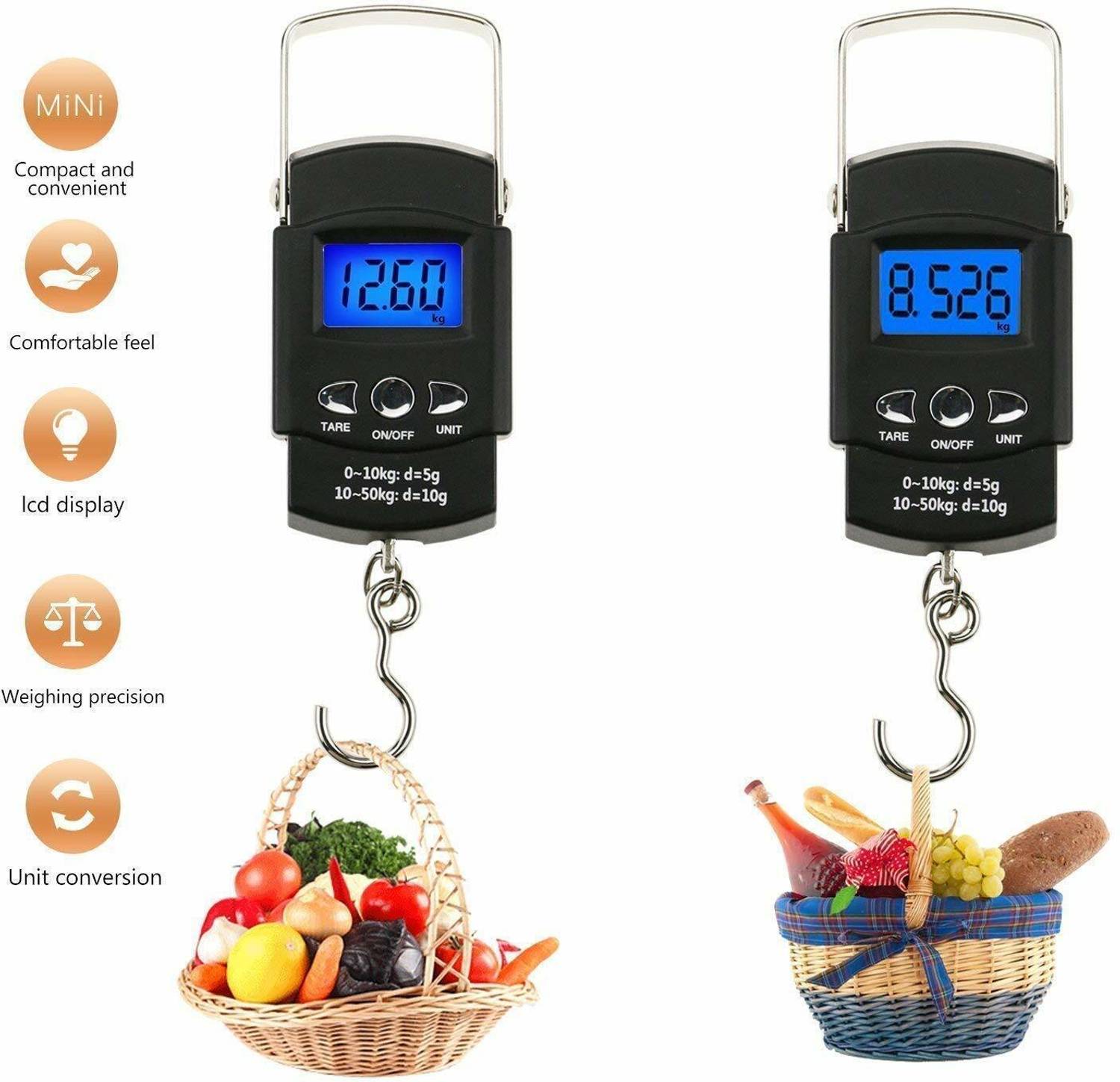 Curify 10g-50Kg Digital Hanging Luggage Scale - Image 4