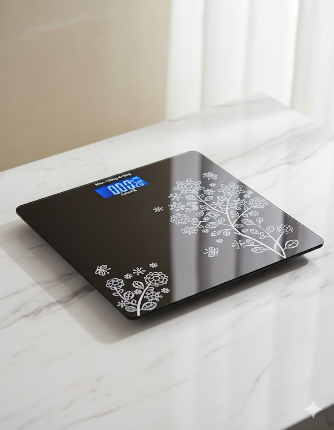 Image of Moover Digital Weighing Scale with LED Display & 5mm Tempered Glass for Home Gym Weighing Scale