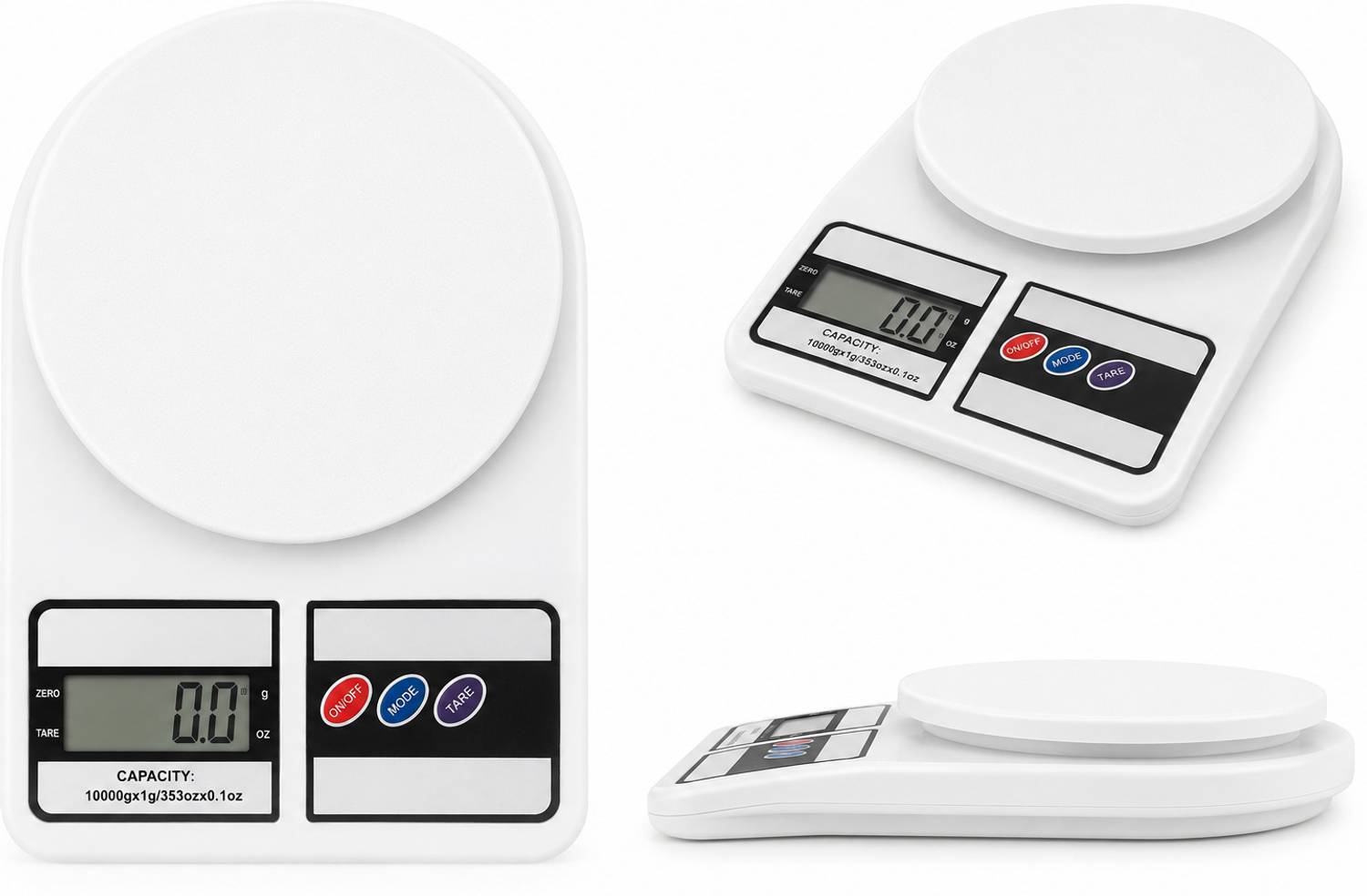 NUCLETRIC 10kg Digital Kitchen Scale White - Image 4
