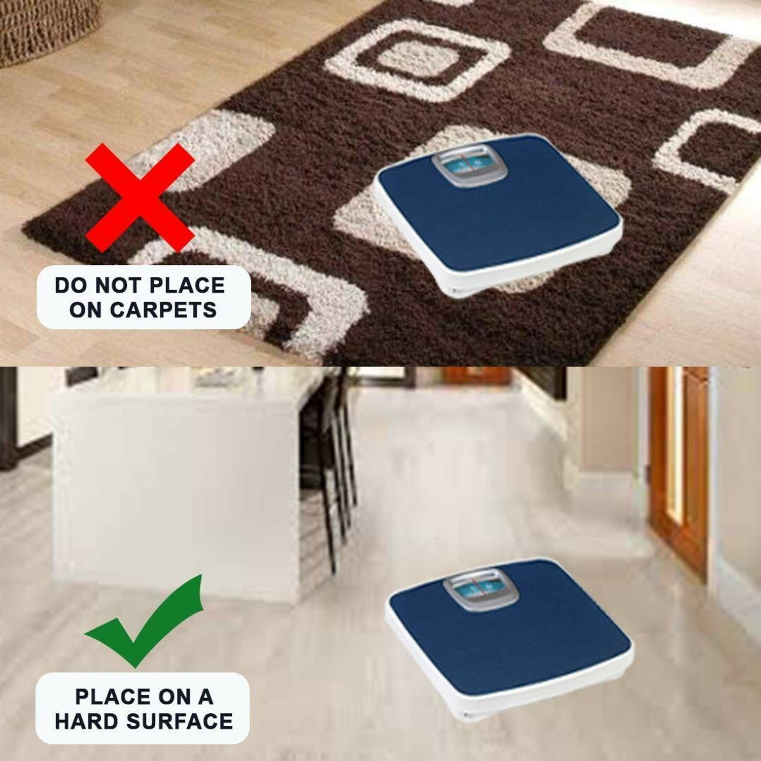 Image of ACU-CHECK Analog Weight Machine, Weight machine for Human Body, Weighing Scale-Blue-130Kg Weighing Scale