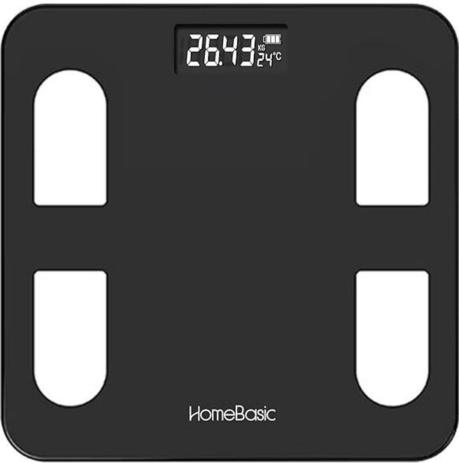 HOMEBASIC Digital Body Weight Machine with LCD Display & 180kg Capacity, Auto On/Off Weighing Scale