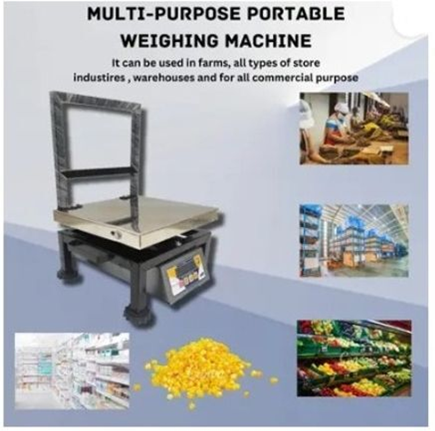 Image of Costco Weigh Bullet SS 200 kg With Bright Green Display For Shop Industrial Factories Corn Weighing Scale