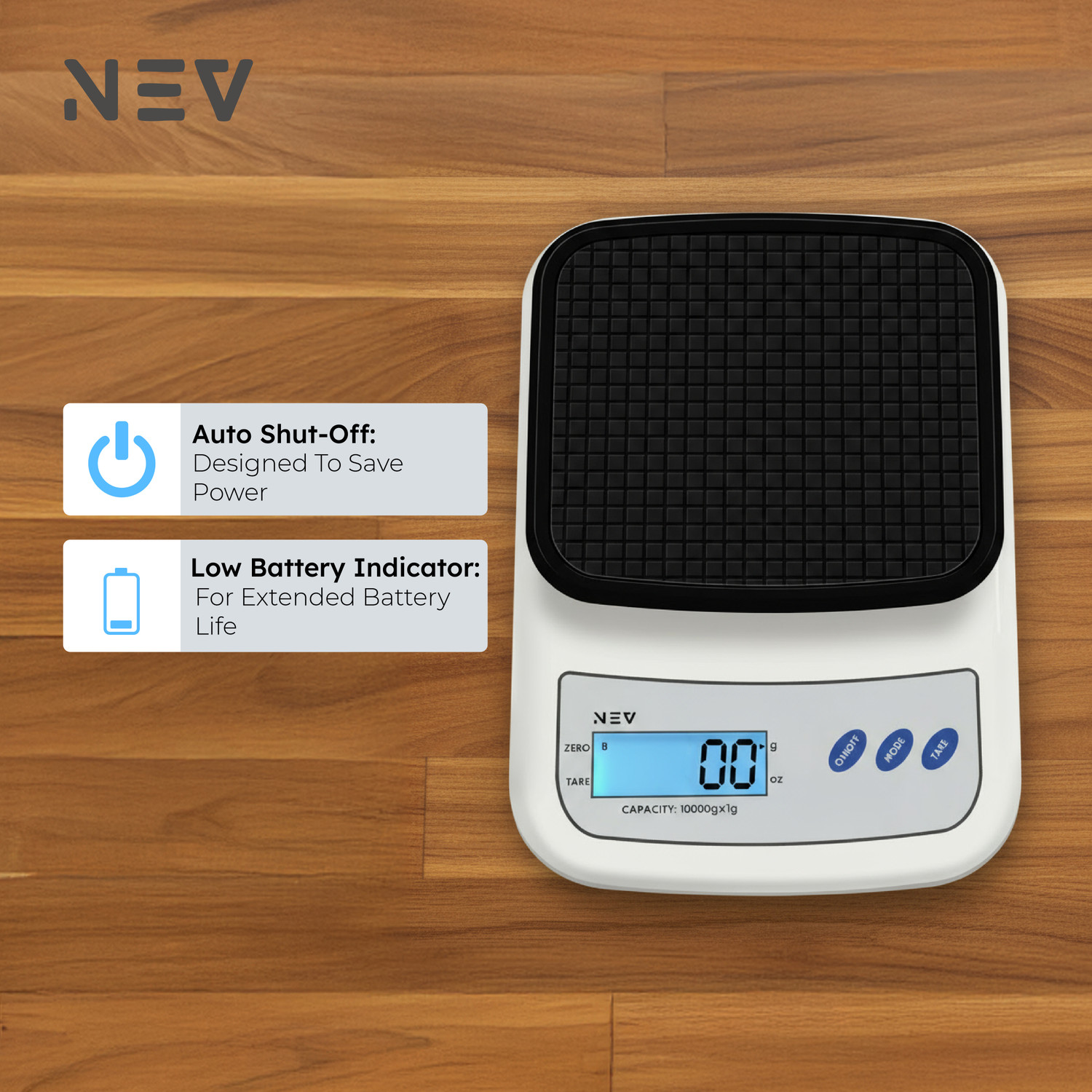 Image of Nev Preppo Kitchen Scale Weighing Scale (Black)