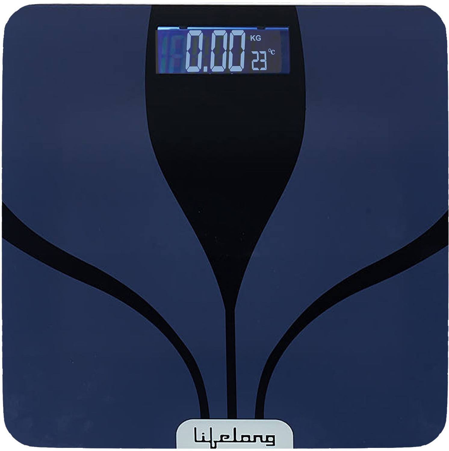 Image of Lifelong Glass Weight Machine Weighing Scale (Blue)