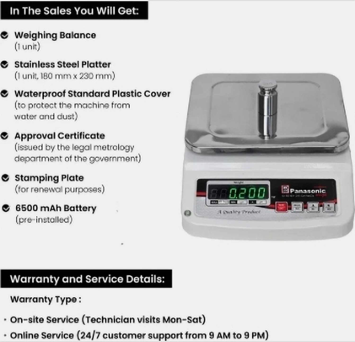 Image of Costco Weigh Pana 40kg Dual Display for all type of Shops Primium Weighing Scale