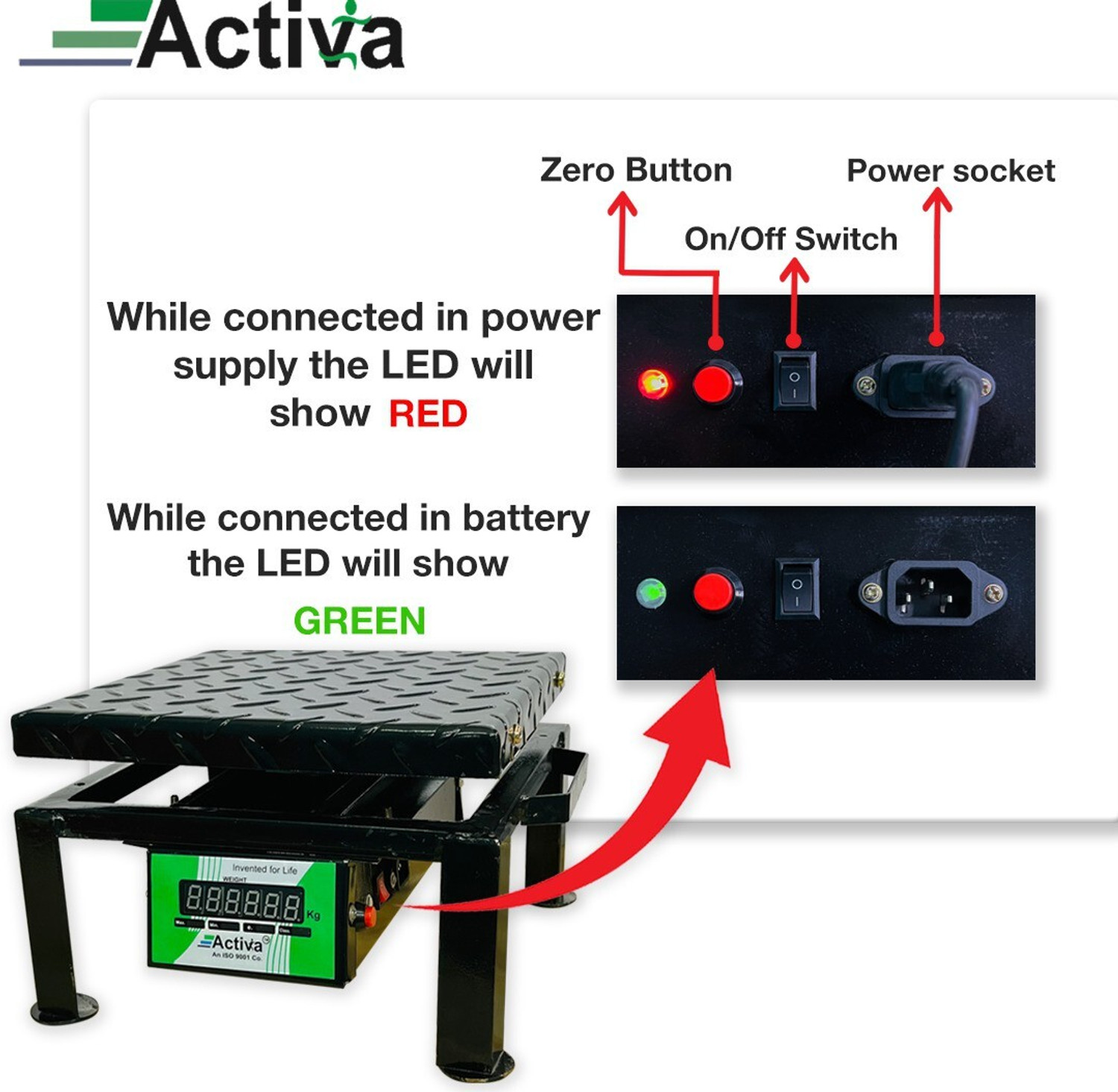Image of ACTIVA 100kg weighing scale,Double display weight machine for shop,MS 10g accuracy Weighing Scale