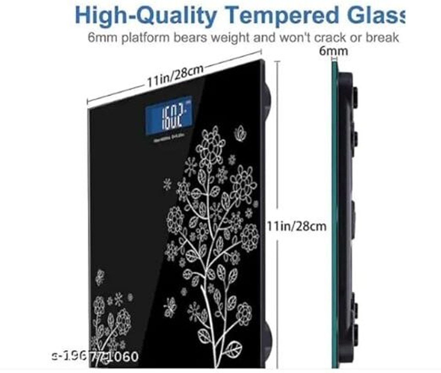 Image of Moover Digital Weighing Scale with LED Display & 5mm Tempered Glass for Home Gym Weighing Scale