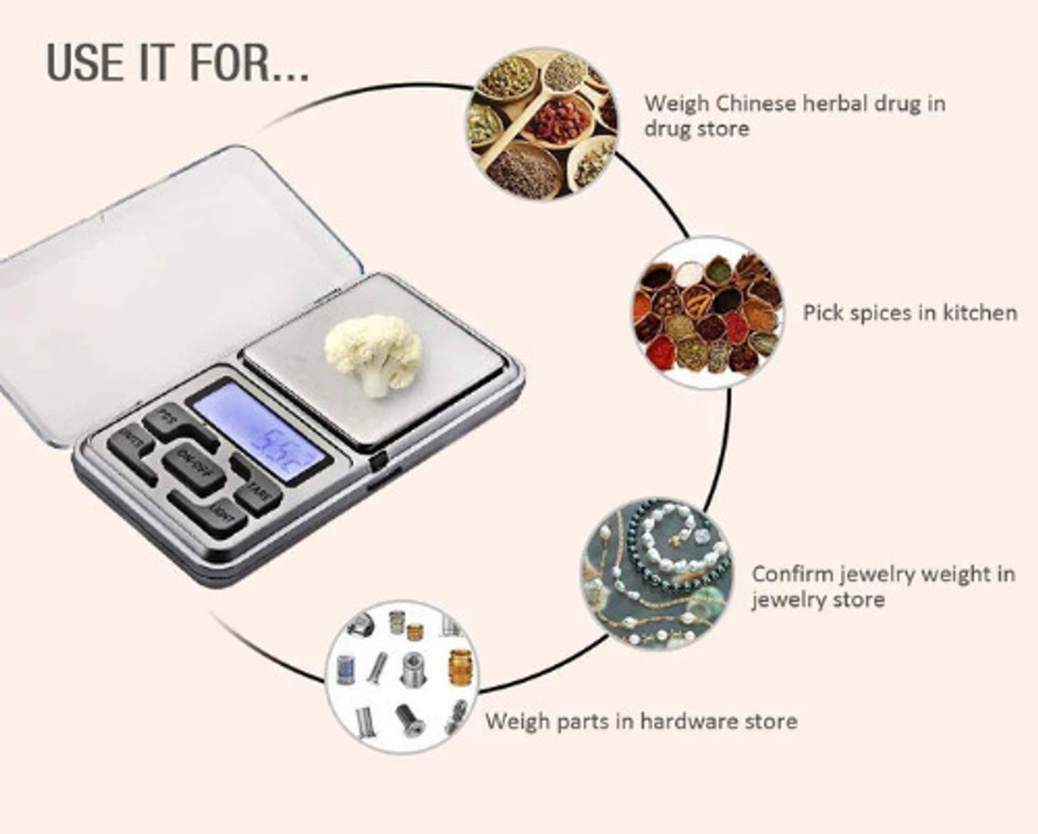AshmakamMart Gold Digital Weighing Scale - Image 3