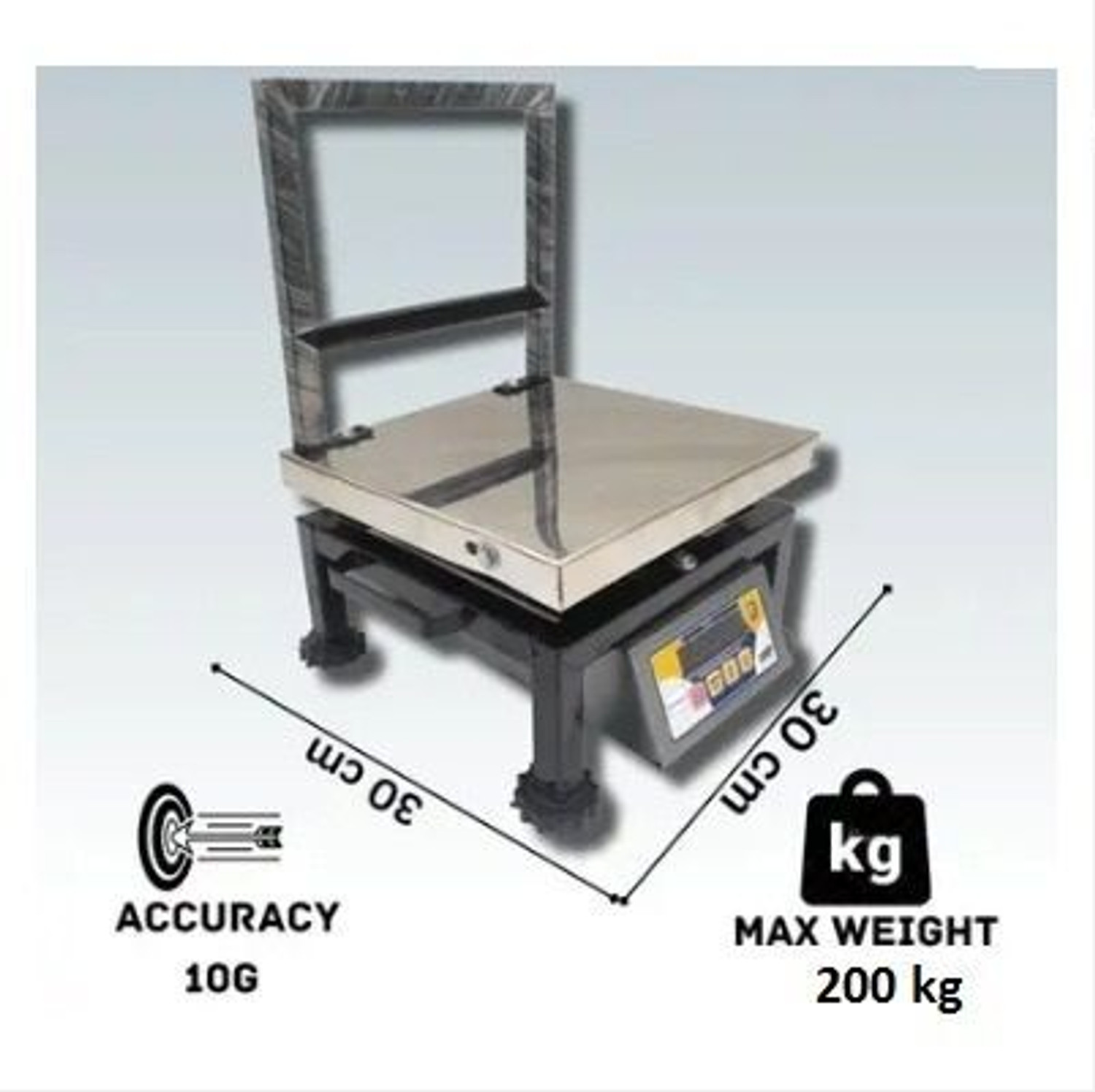 Image of Costco Weigh Bullet SS 200 kg With Bright Green Display For Shop Industrial Factories Corn Weighing Scale