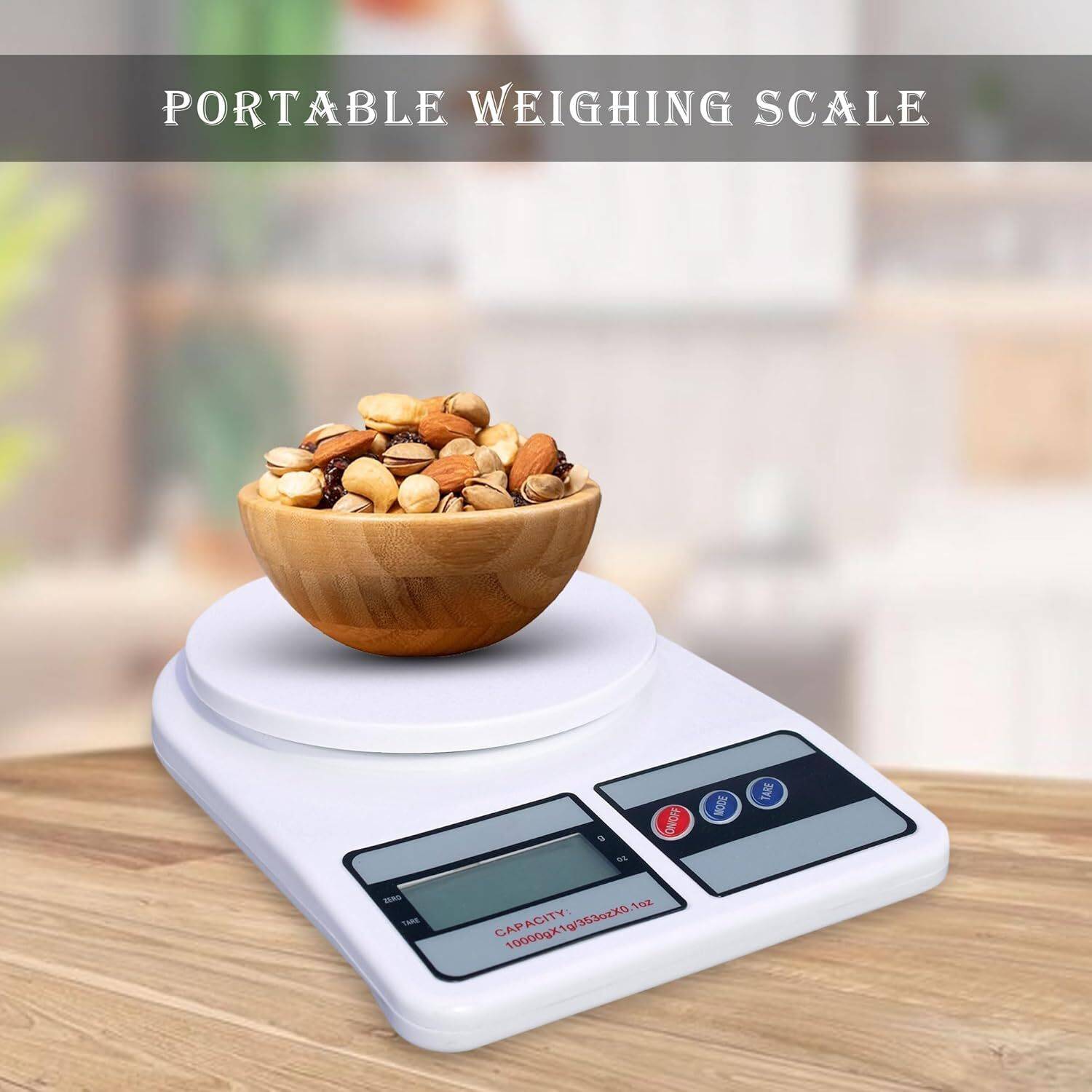 urbanwashcare Digital Kitchen Scale, 10kg LCD - Image 2
