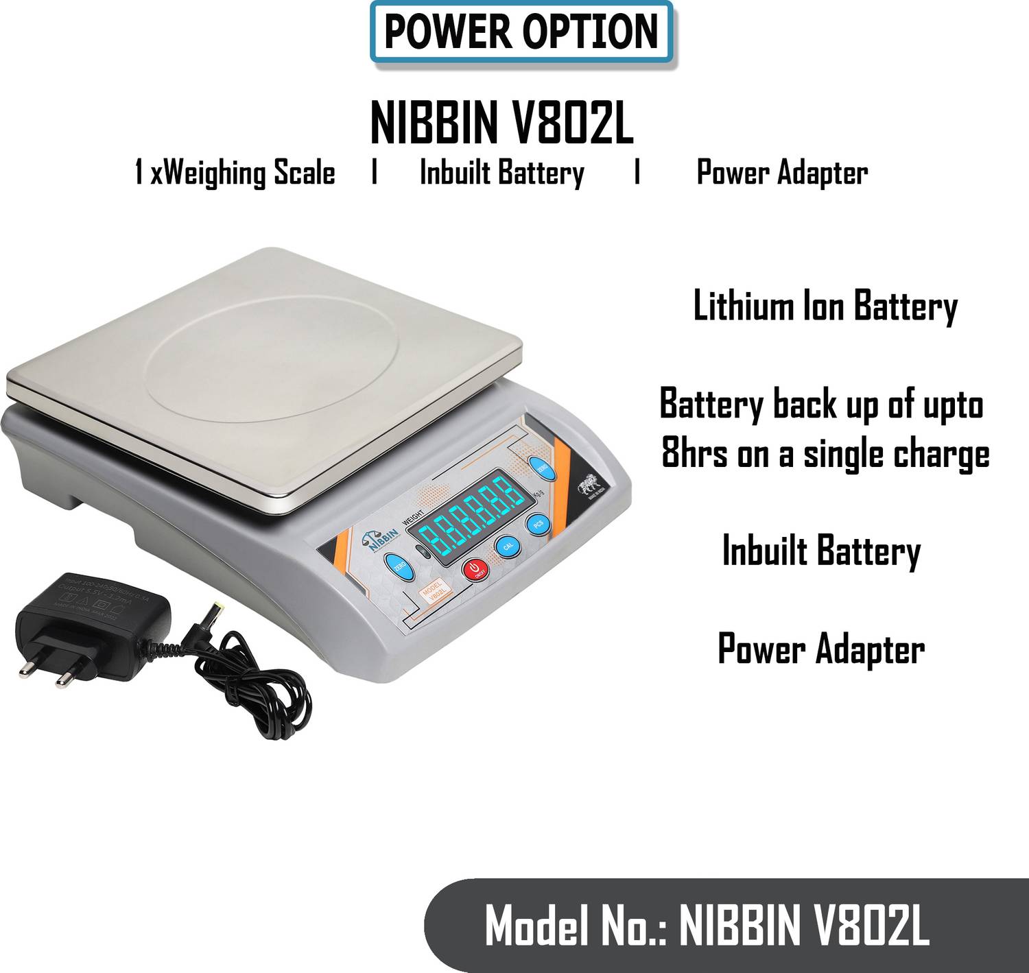 NIBBIN 30kg Weight Machine with Front & Back Display - Image 3