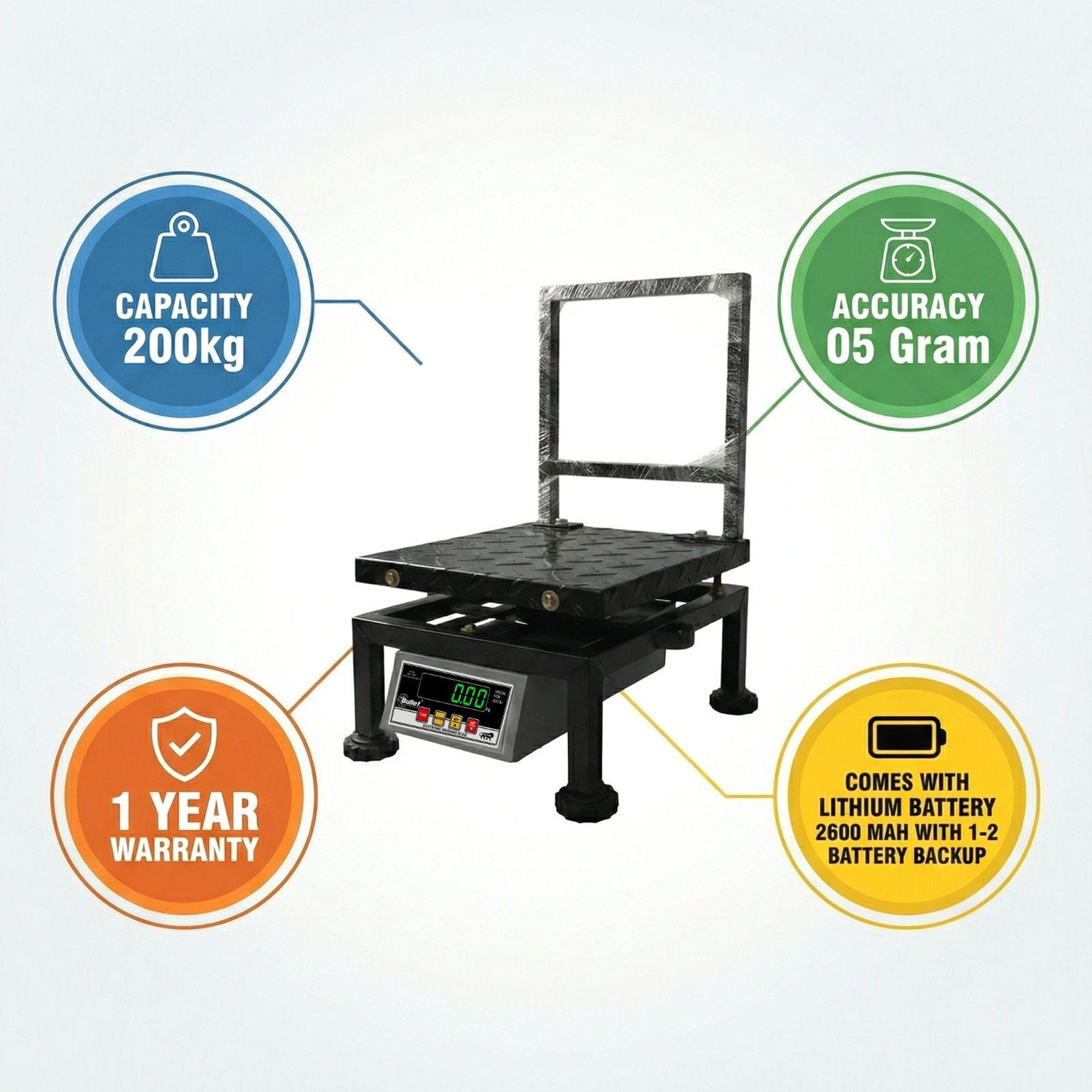 Image of Costco Weigh Bullet 200kg Shop, Industrial & Multipurpose use with Dual F&B LED Display Weighing Scale