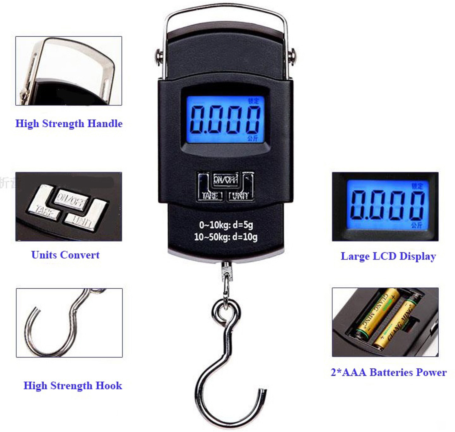 Image of Glancing Portable Hanging Luggage Weighing Scale- Portable Hanging Luggage Weight Machine Digital for Weighing Household Items Pocket Weight Machine /47 /KGac Weighing Scale
