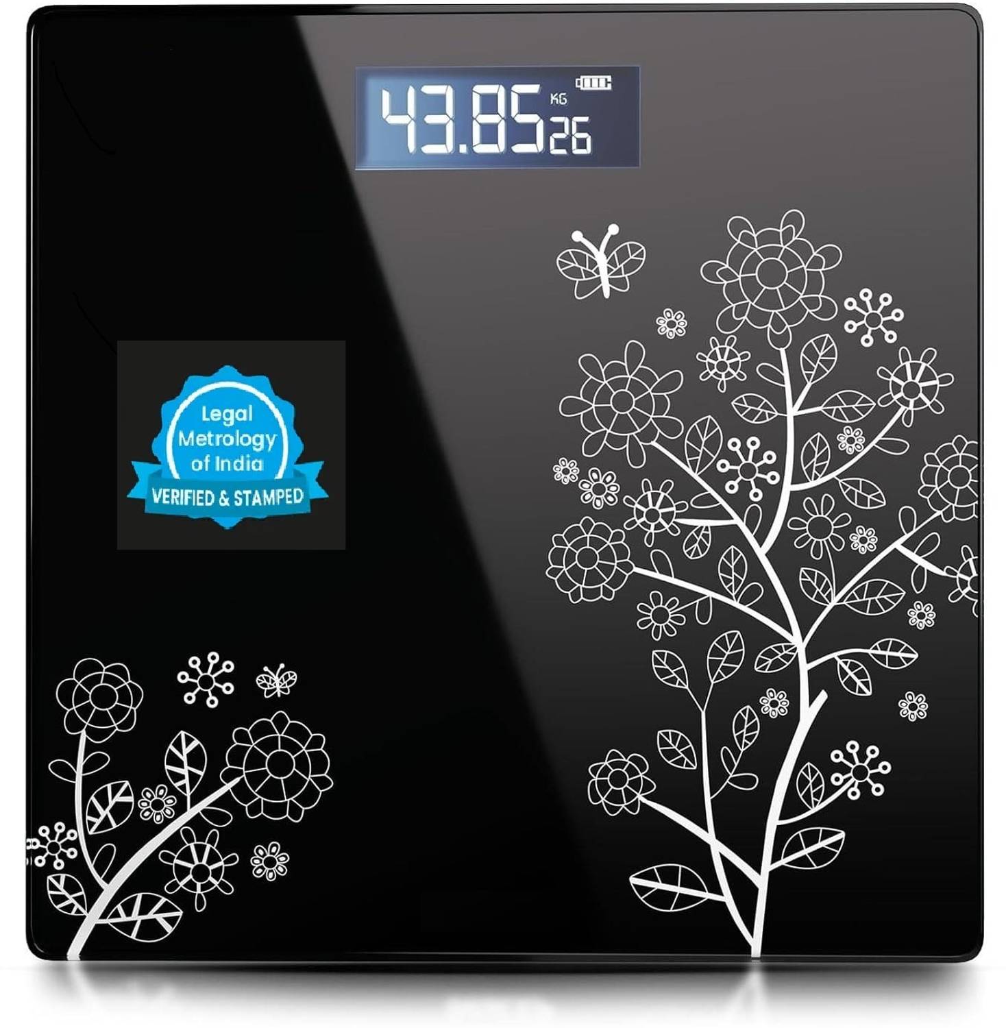 BELENZO Thick Tempered Glass LCD Display Digital Weight Machine body Weighing Scale Weighing Scale