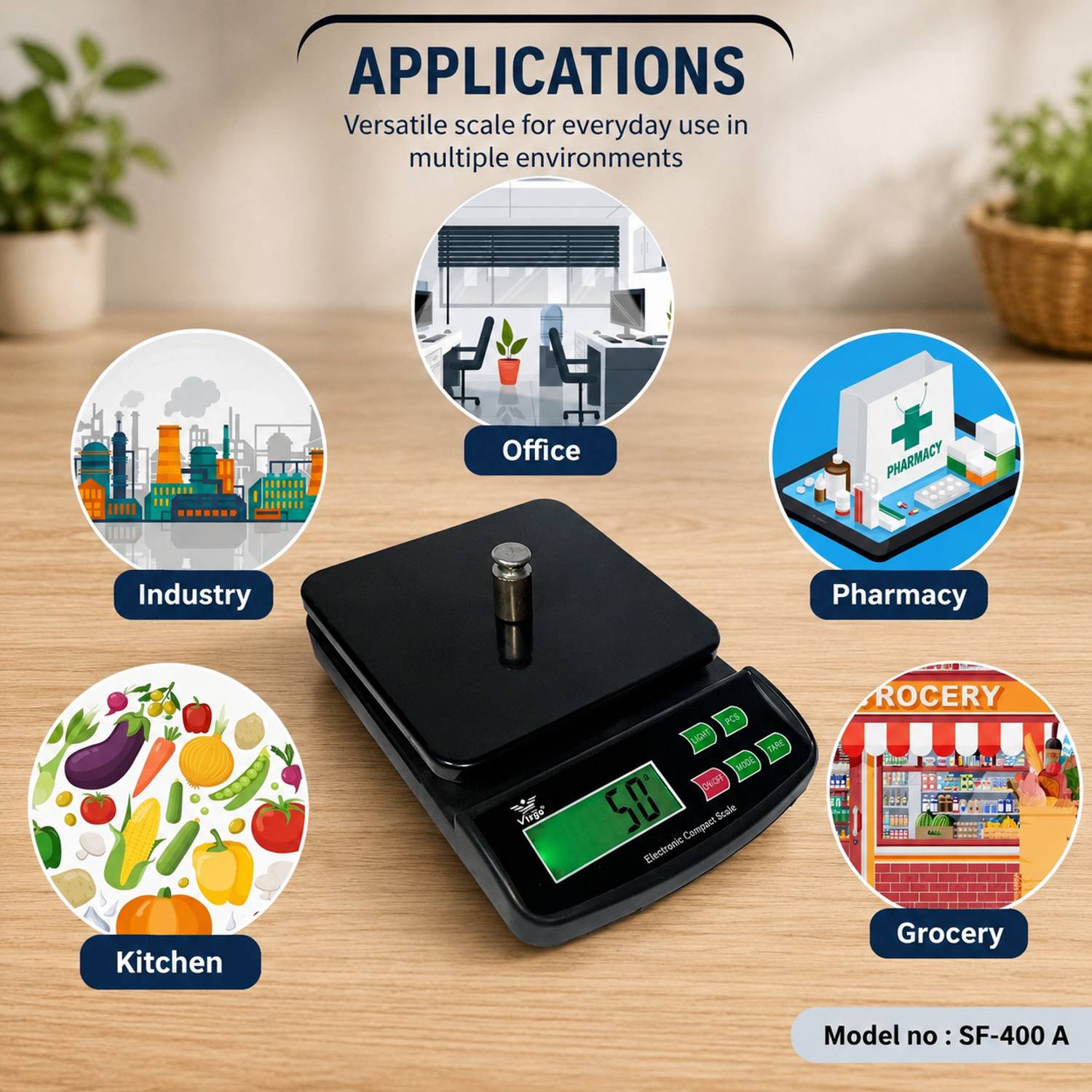 VBR's 10Kg Digital Kitchen Weighing Scale - Image 5