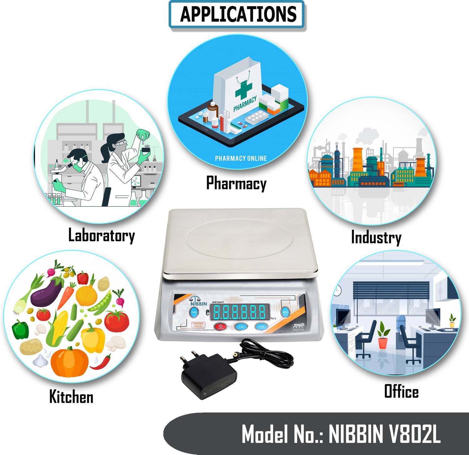 NIBBIN 30kg Weight Machine with Front & Back Display - Image 5