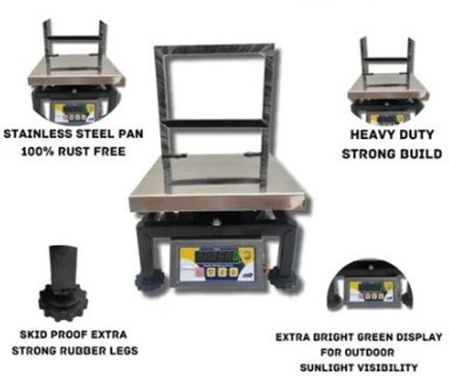 Image of Costco Weigh Bullet SS 200 kg With Bright Green Display For Shop Industrial Factories Corn Weighing Scale