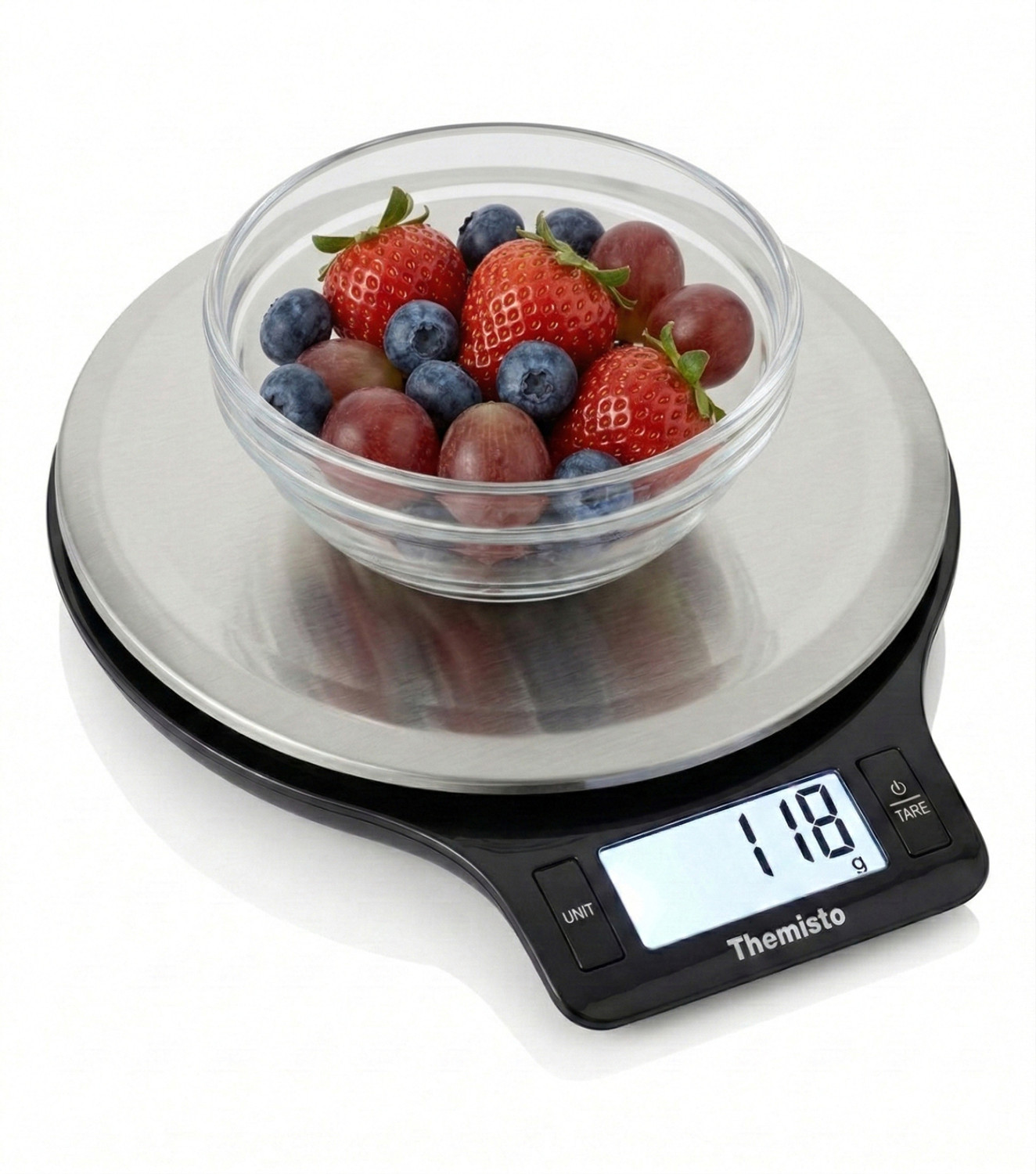 Image of tHemiStO TH-WS21 Stainless Steel | 5kg | Kitchen Weighing Scale