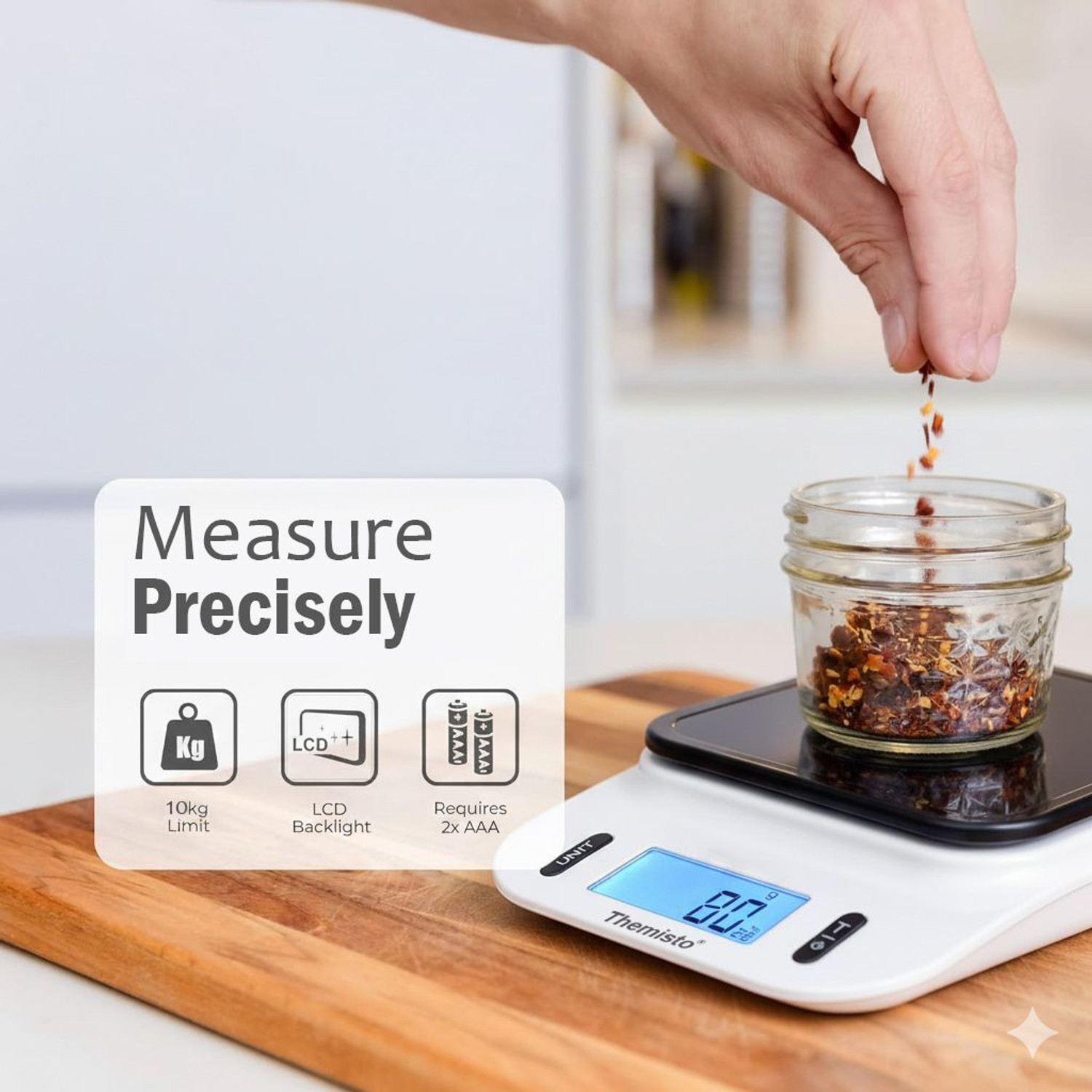 Image of tHemiStO TH-WS06 Electronic digital Kitchen scale |5 Kg| Made In India Weighing Scale