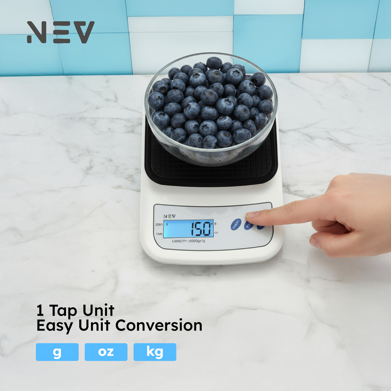 Image of Nev Preppo Kitchen Scale Weighing Scale (Black)