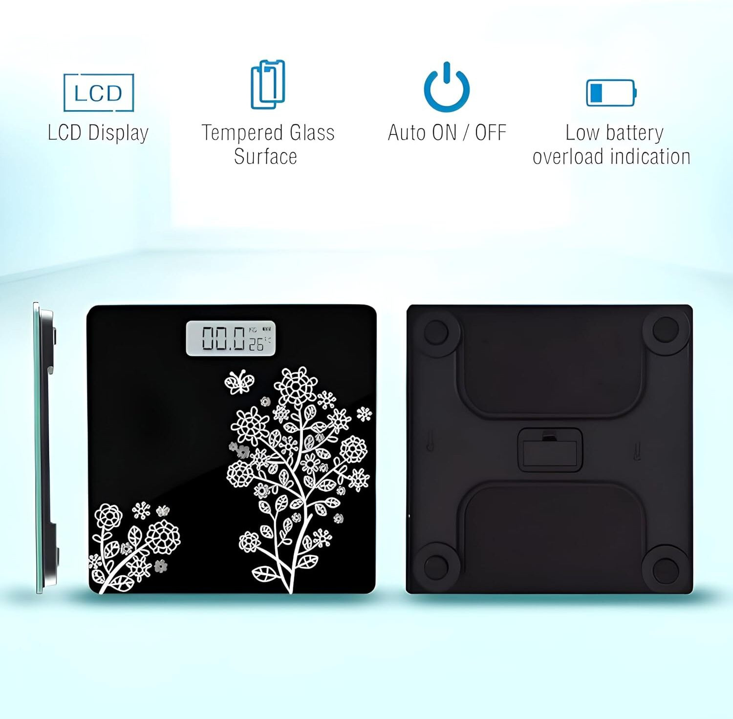 Image of SidGroz Personal Body Weight Machine,Thick glass,Digital Weighing Scale,180kg capacity Weighing Scale