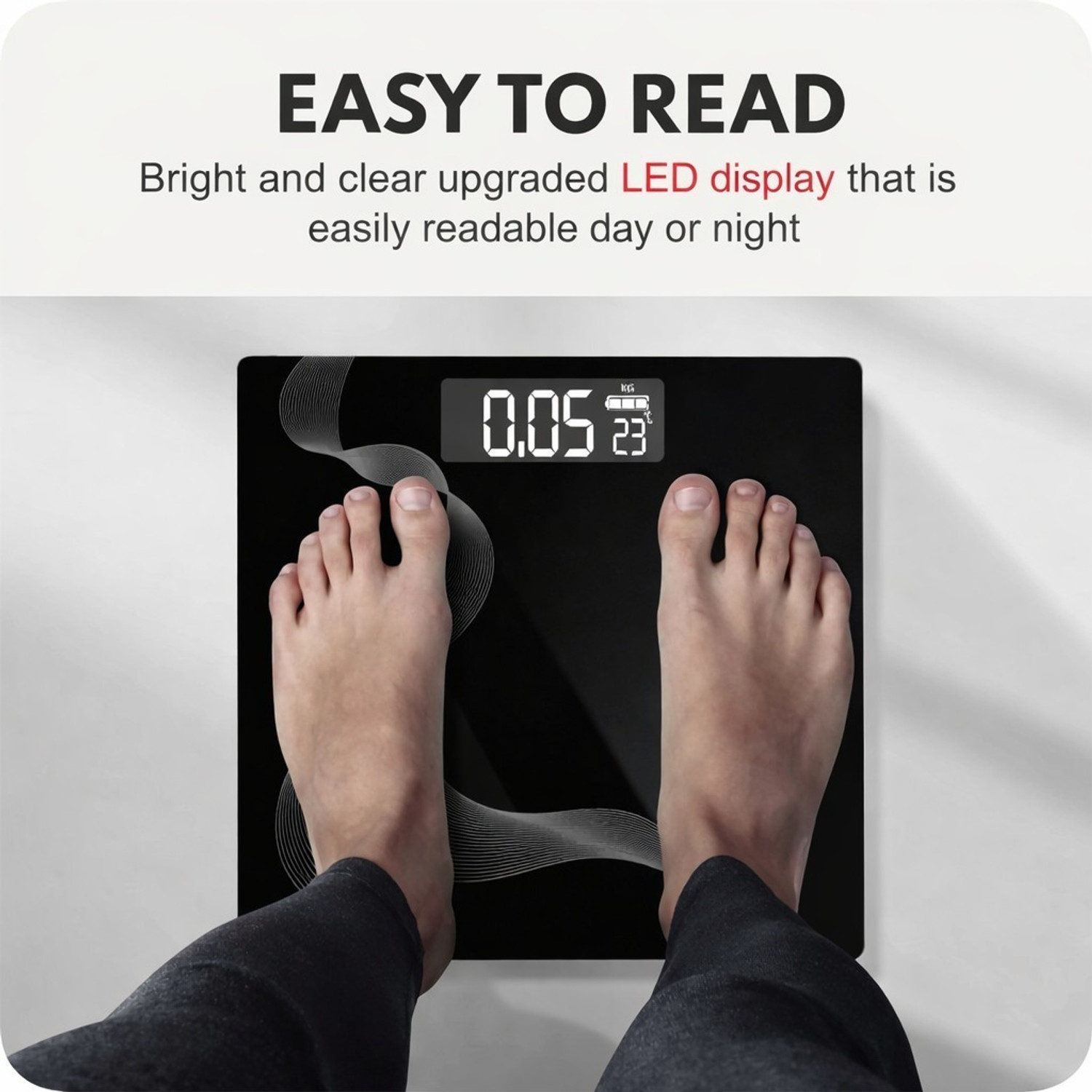Image of RAMASWEIGHT DIGITAL BODY WEIGHT MACHINE| HIGH PRECISION WEIGHTING SCALE WITH LCD DISPLAY Weighing Scale (Black)