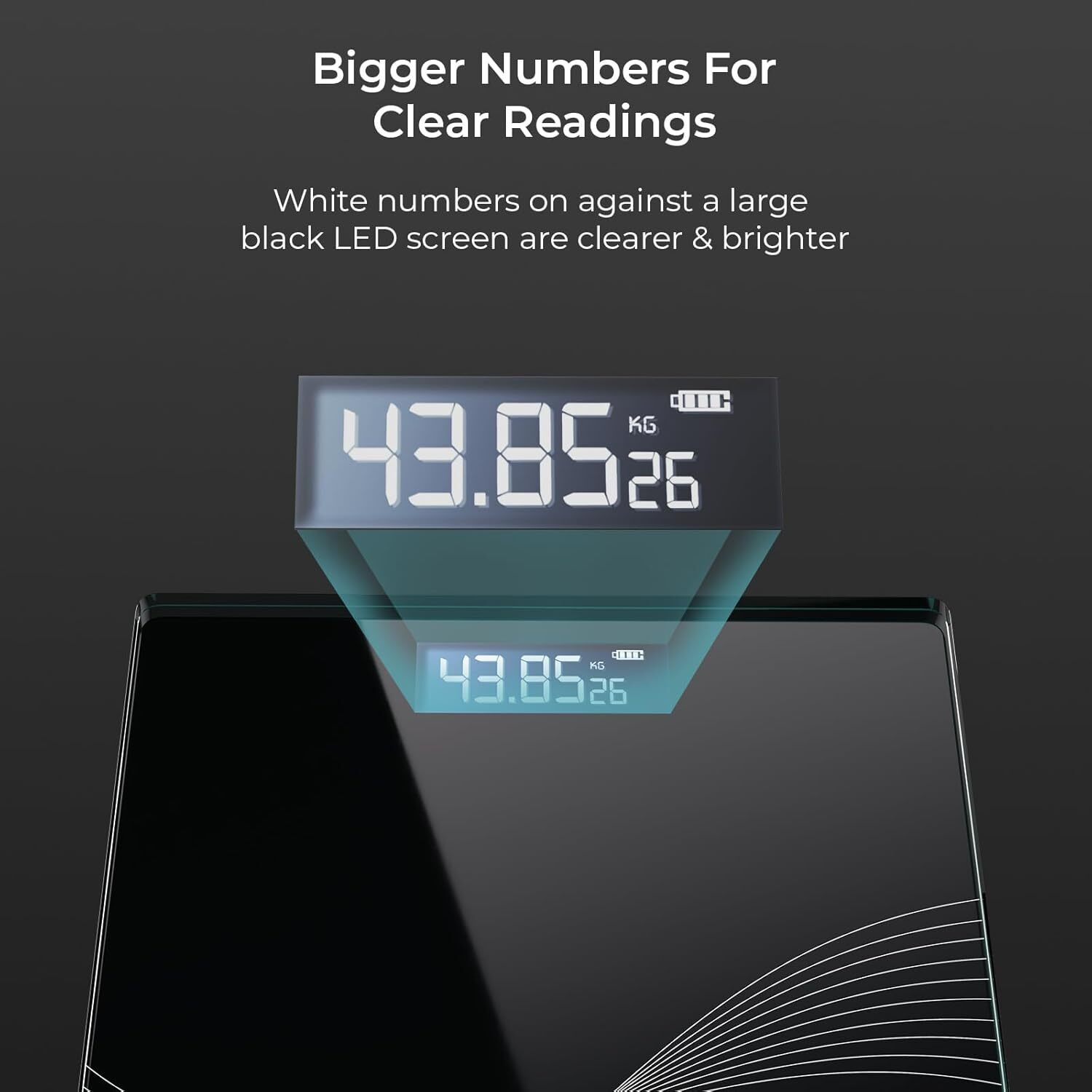 Image of RiDiGo Digital body Weighing Machine with LCD Display,Weight Capacity 180Kgs Weighing Scale