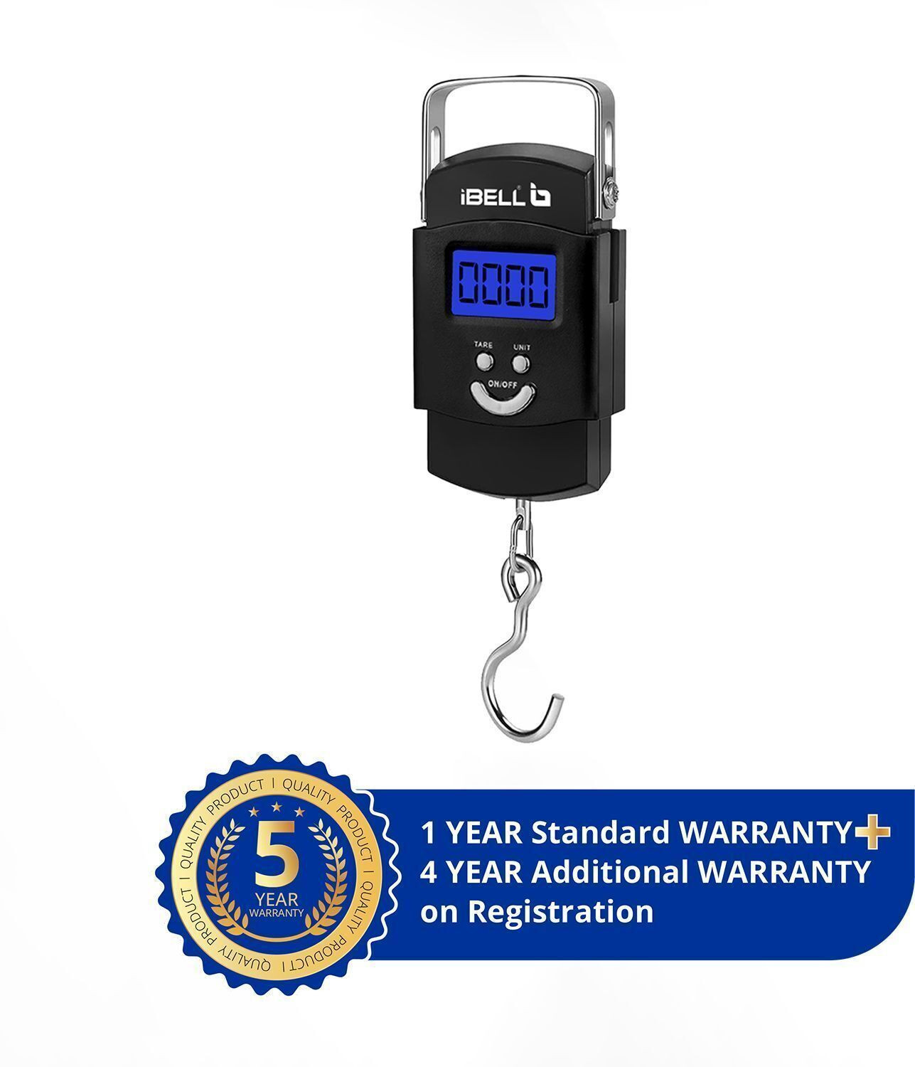 Image of iBELL LS050M Portable Luggage Weight Machine, Digital Display with SS Hook, 50 KG Weighing Scale