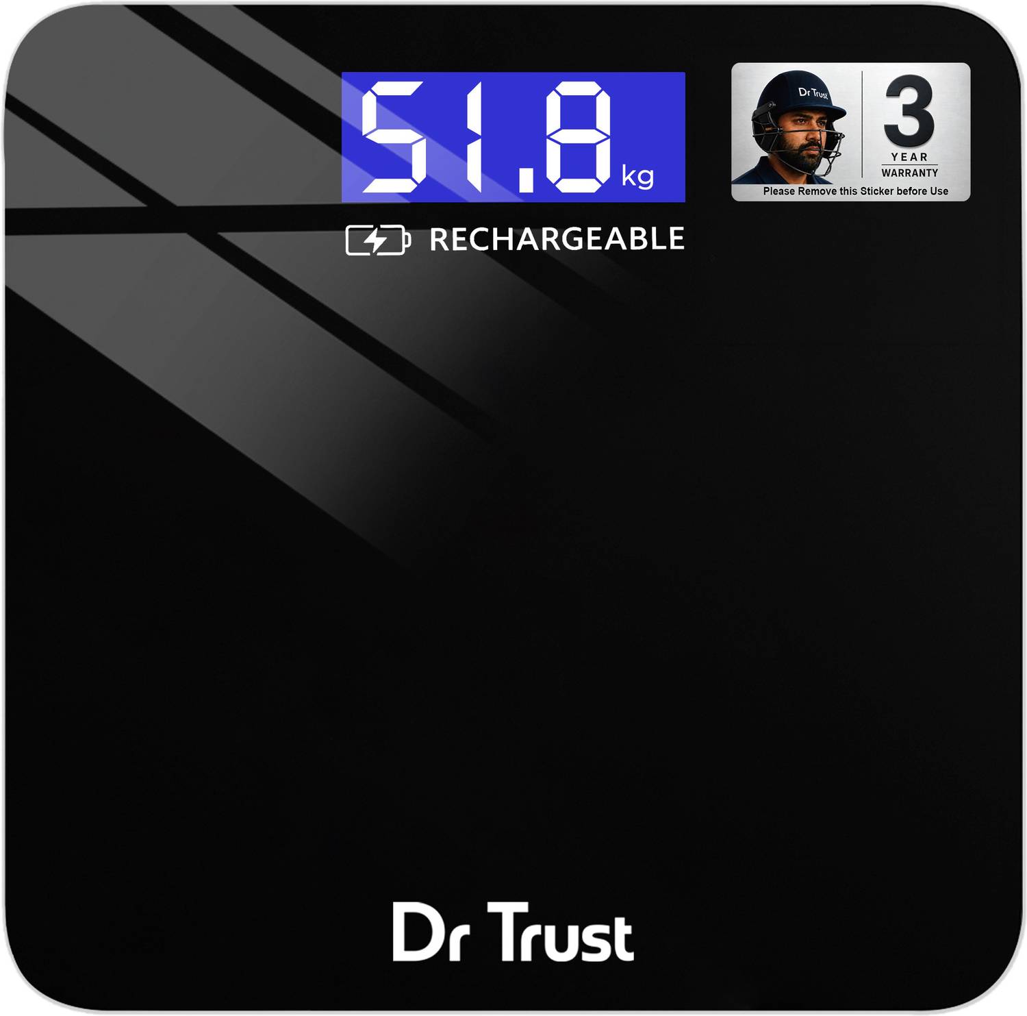 Dr Trust Zen Rechargeable Digital Personal Weighing Scale - Image 1