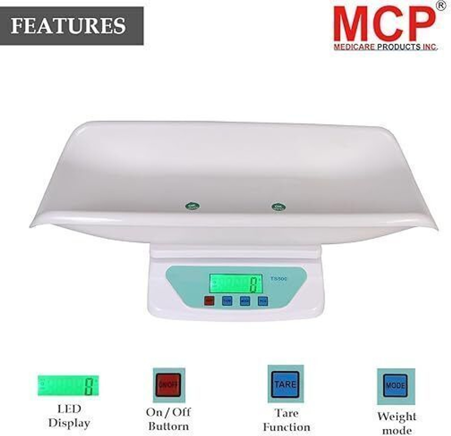 Image of MCP Newborn Digital Baby Weighing Scale with Tray - Accurate and Reliable Upto 30Kg Weighing Scale