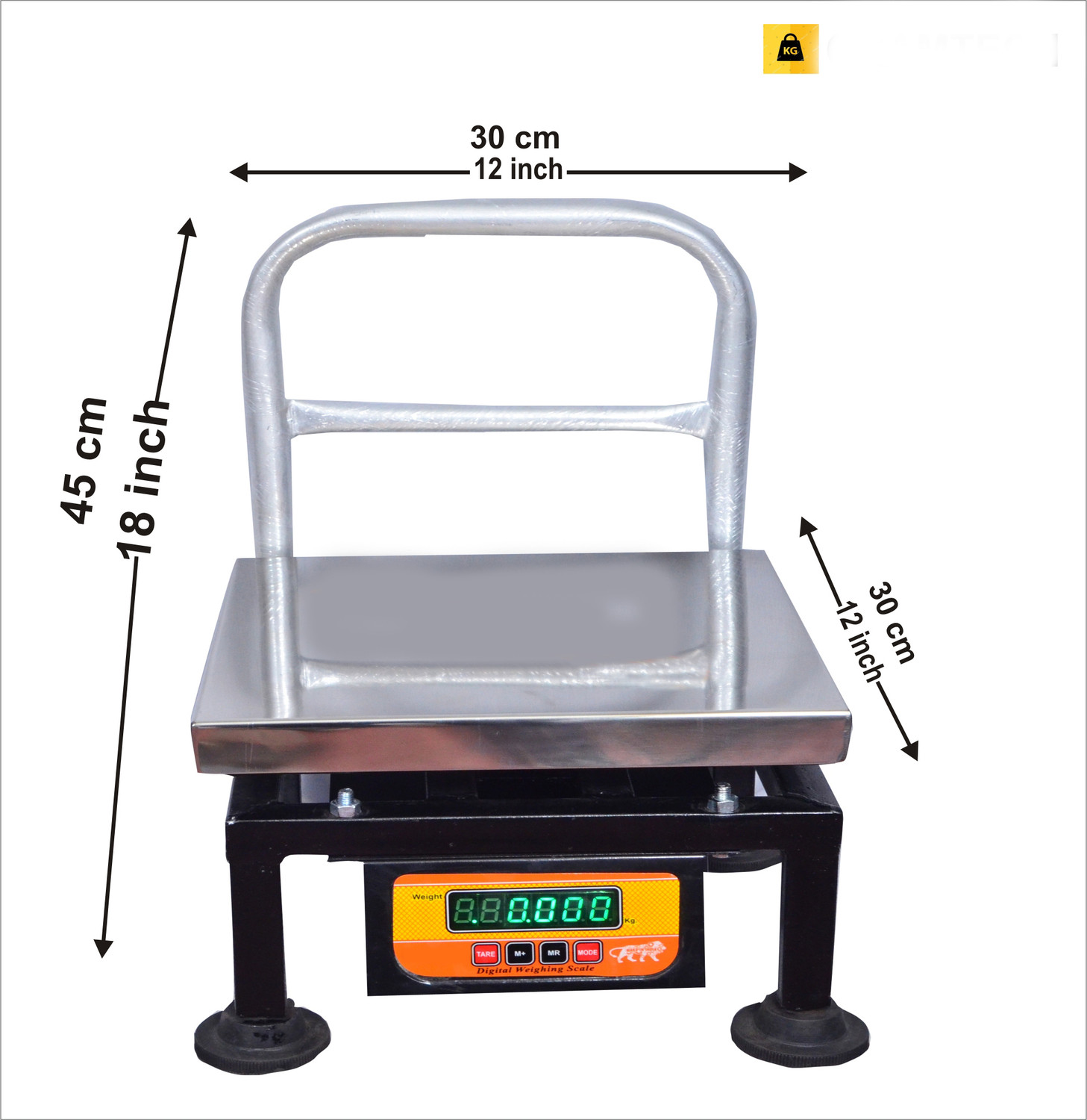 Image of GRAMTECHNOLOGY Digital Scale 100kg x 10g Weight Machine for Kirana, Factory & Vegetable shop Weighing Scale