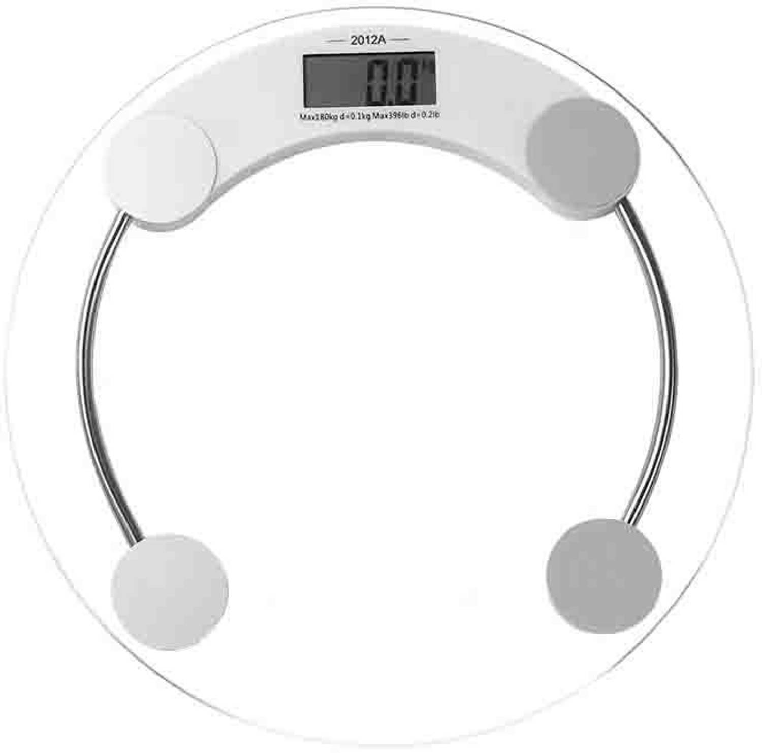 ACU-CHECK Round glass digital electronic personal weighing machine body fat scale 180KG Weighing Scale