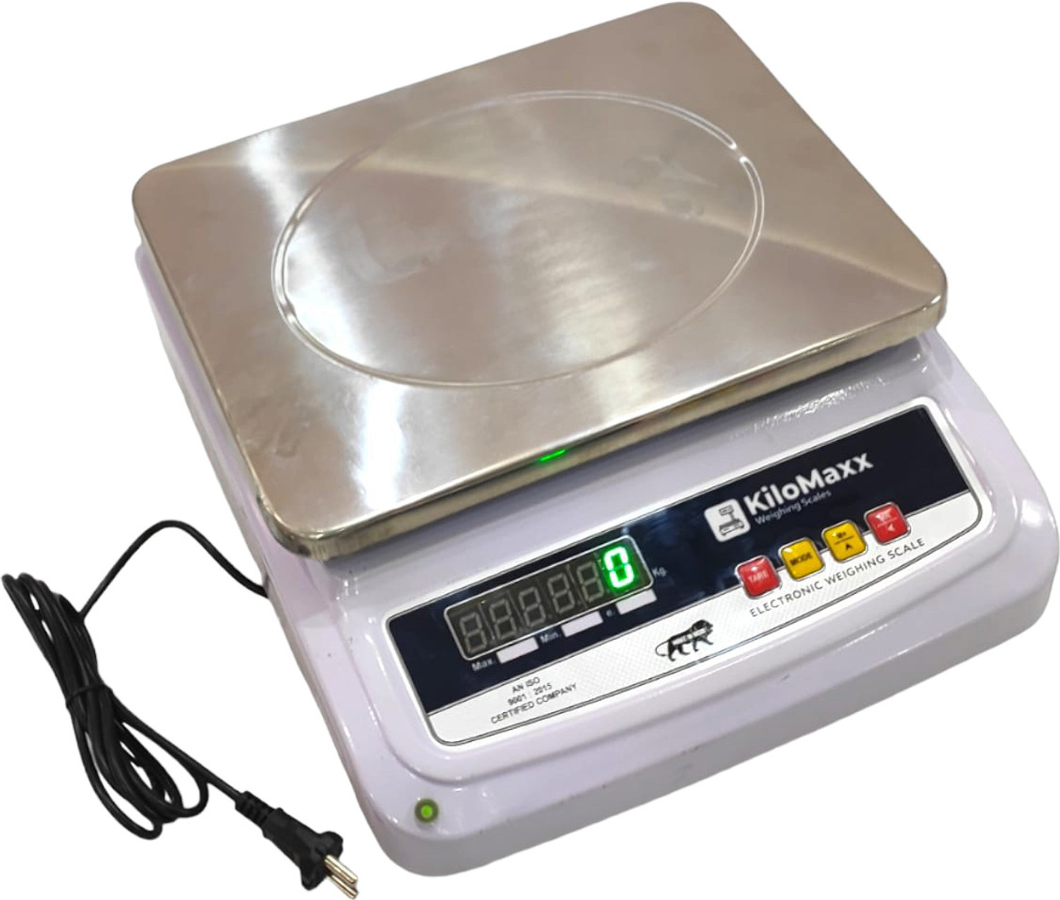 Image of KiloMaxx KM-27, 50Kg With Ultrabright Double Display for Shop or Industrial Use 10*12 inch Weighing Scale