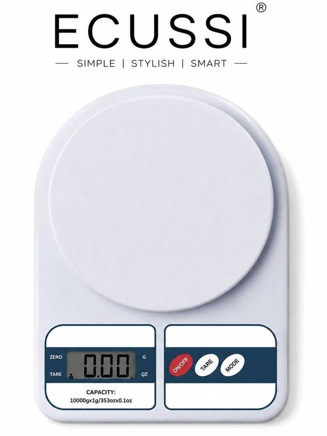 ECUSSI 10kg Digital Kitchen Weighing Scale - Image 1