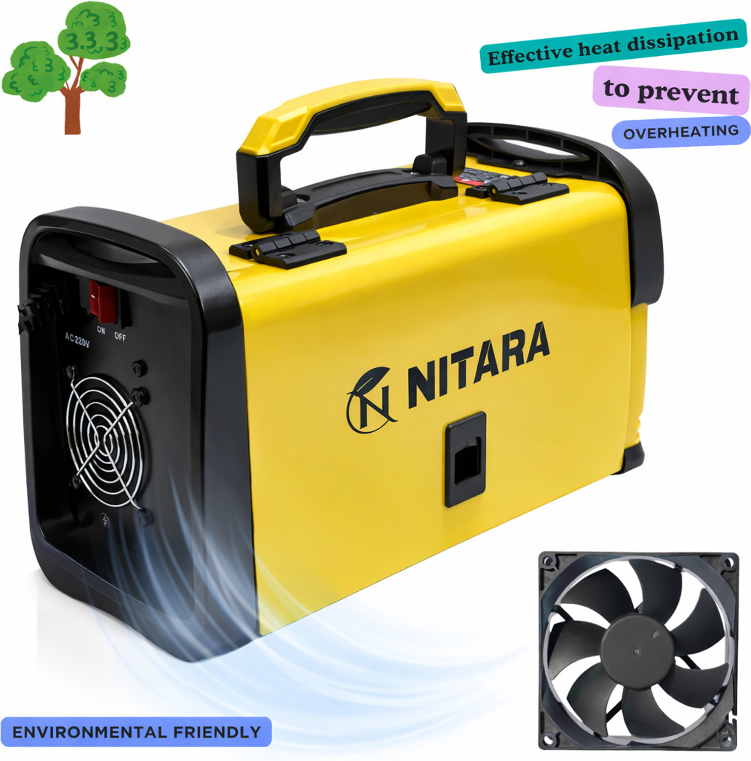 Image of Nitara MMA 250 Gasless MIG 4 in 1 MIG, ARC and Lift TIG Welding Machine 0.8mm Wire Inverter Welding Machine