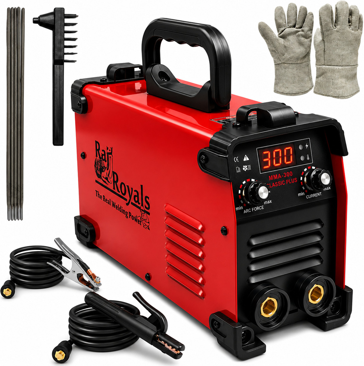 Image of RAJROYALS MMA 300 Heavy Duty LIGHT-in-WEIGHT | STRONG WELD | IRON-STEEL | GATE GRILL WORK Inverter Welding Machine