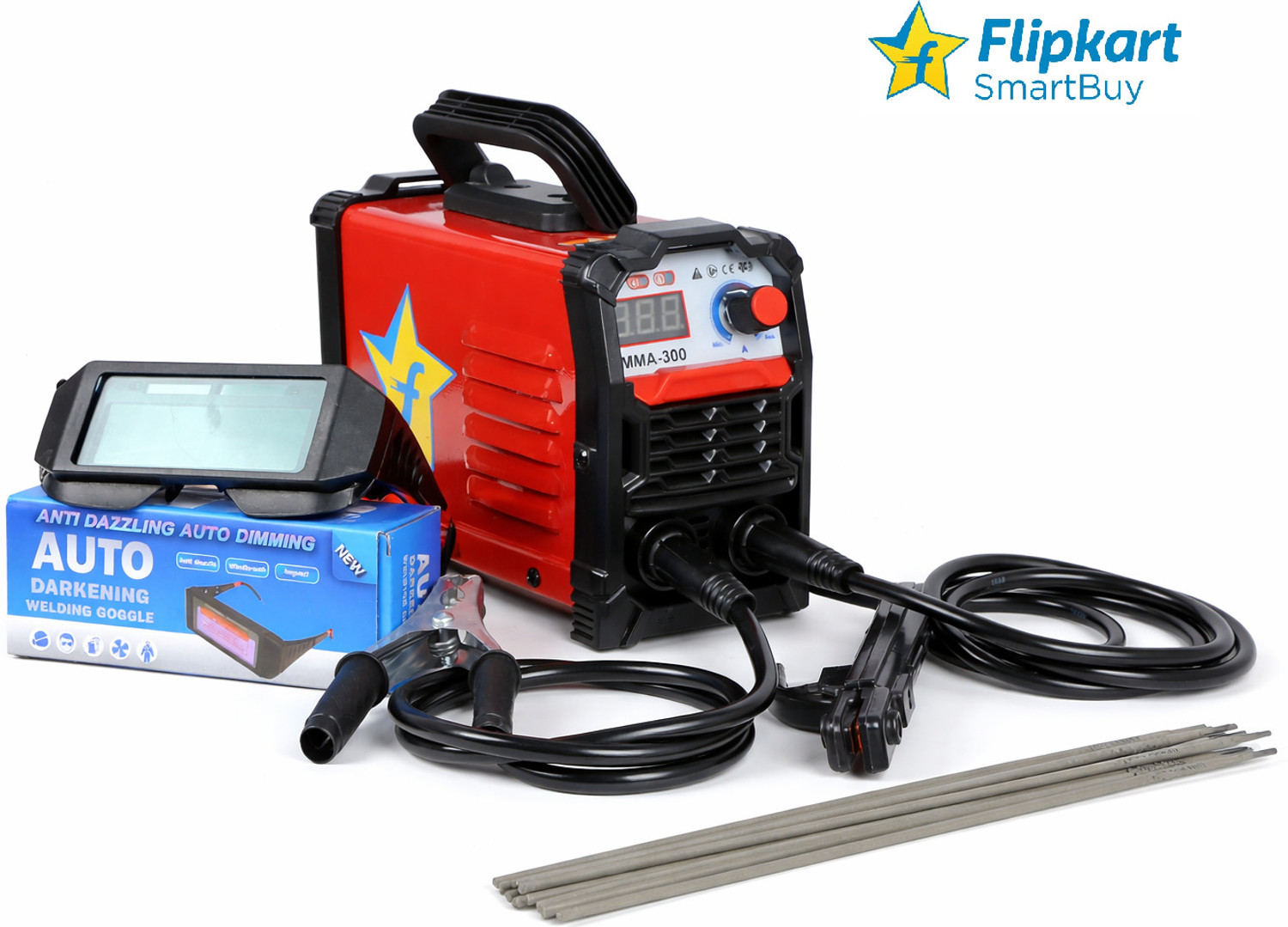 Image of Flipkart SmartBuy 300MMA ARC Welder Tools New Technology Small Size IGBT Single Phase Powerful Inverter Welding Machine
