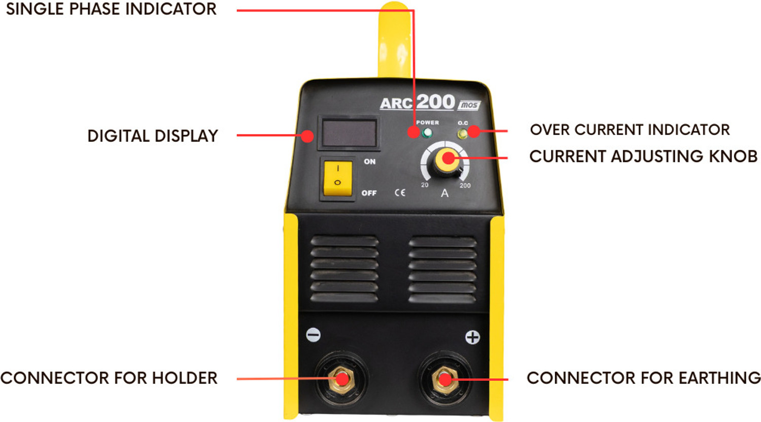 Image of GB KORE ARC 200A Inverter Welding Machine 220V ARC MMA Portable Single Phase Inverter Welding Machine